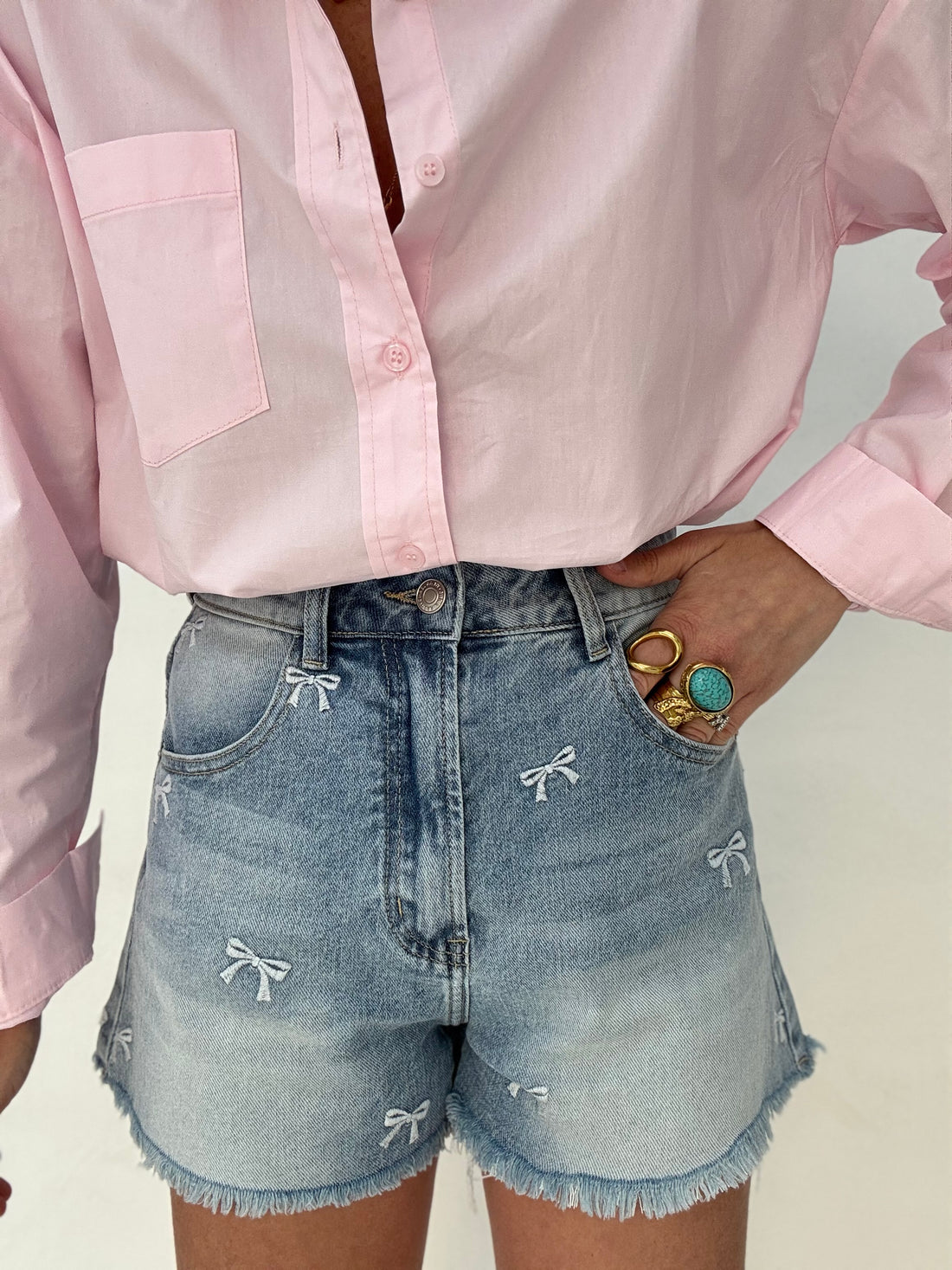 Pantaloncino ‘FIOCCHETTI’ in denim