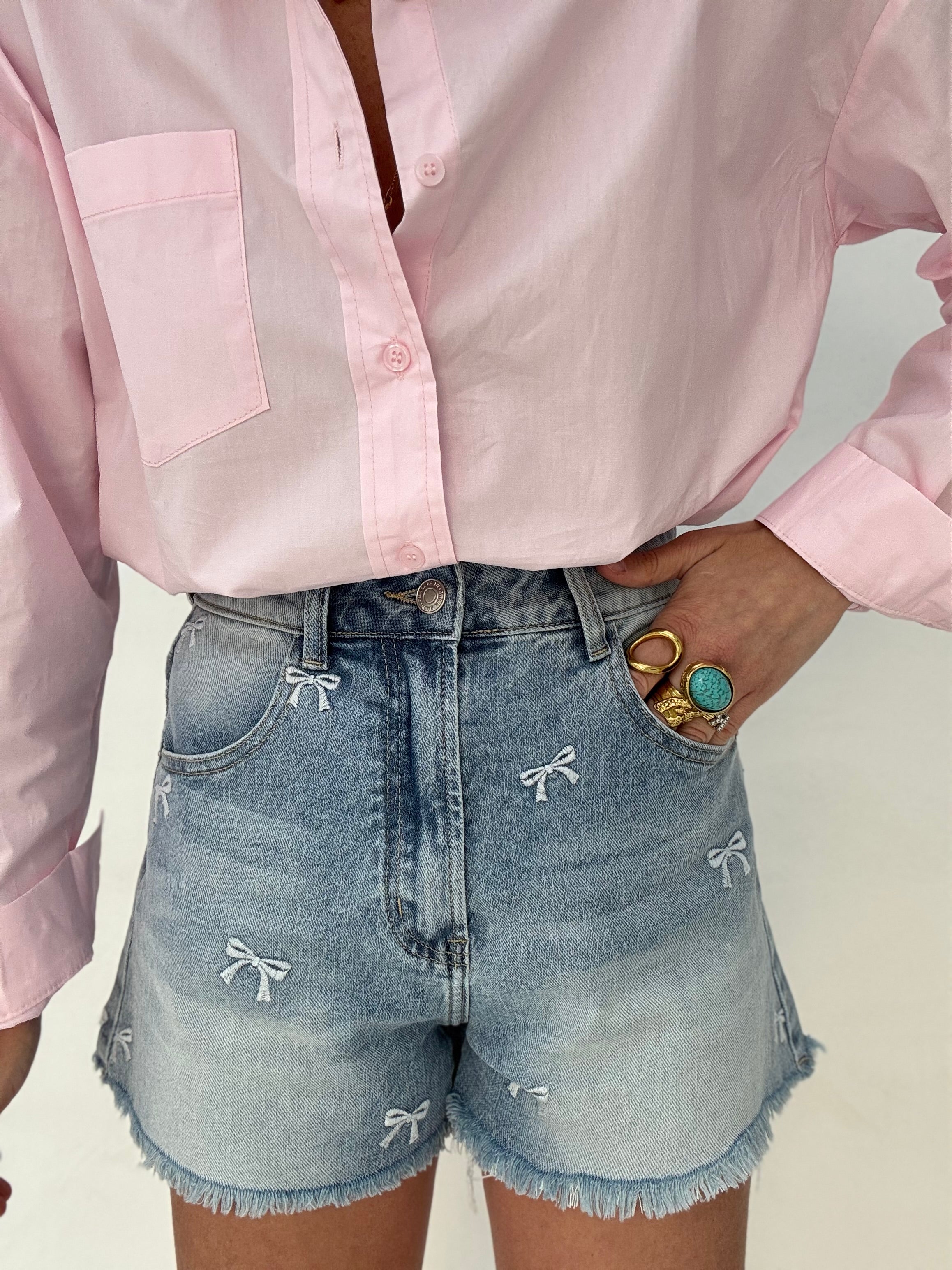 Pantaloncino ‘FIOCCHETTI’ in denim