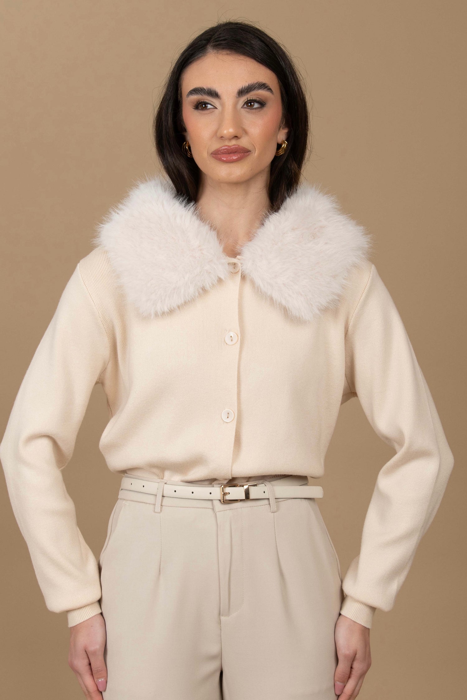 Cardigan ‘PELLICCIOTTO’ Panna