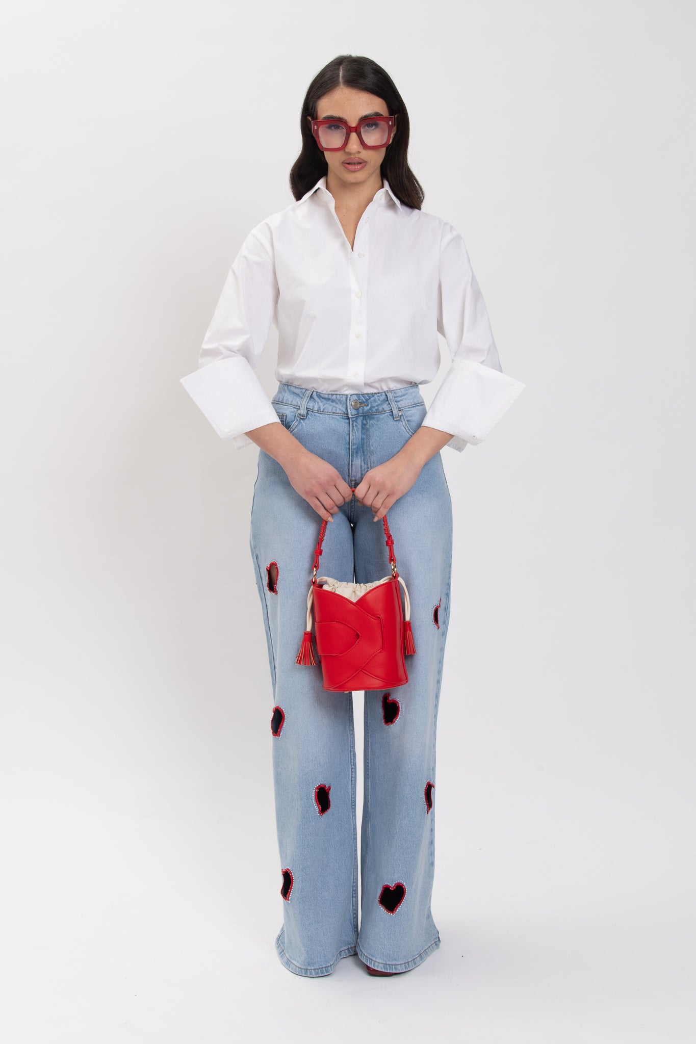 Jeans ‘CUORI’ Denim Chiaro