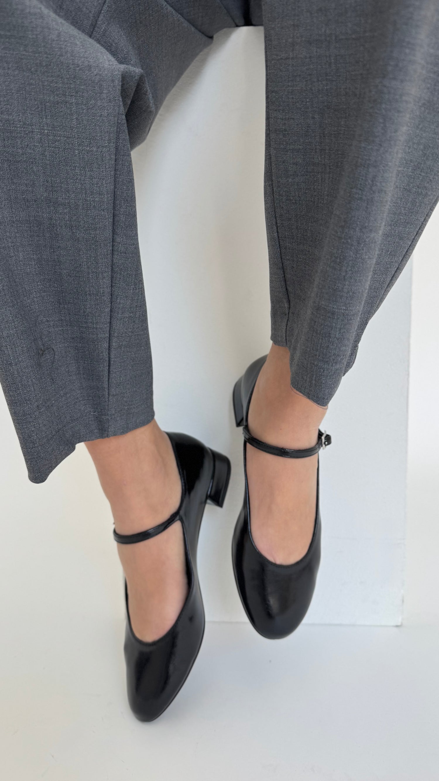 Ballerina ‘ECOPELLE CON CINTURINO’ NERO