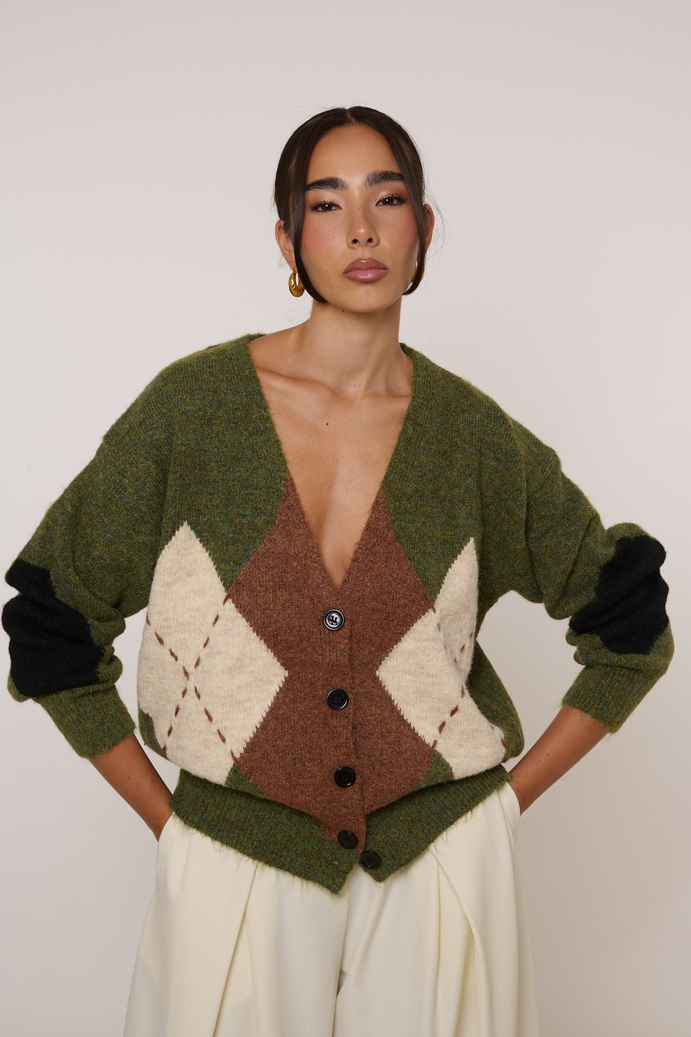 Cardigan ‘ROMBI’ Verde