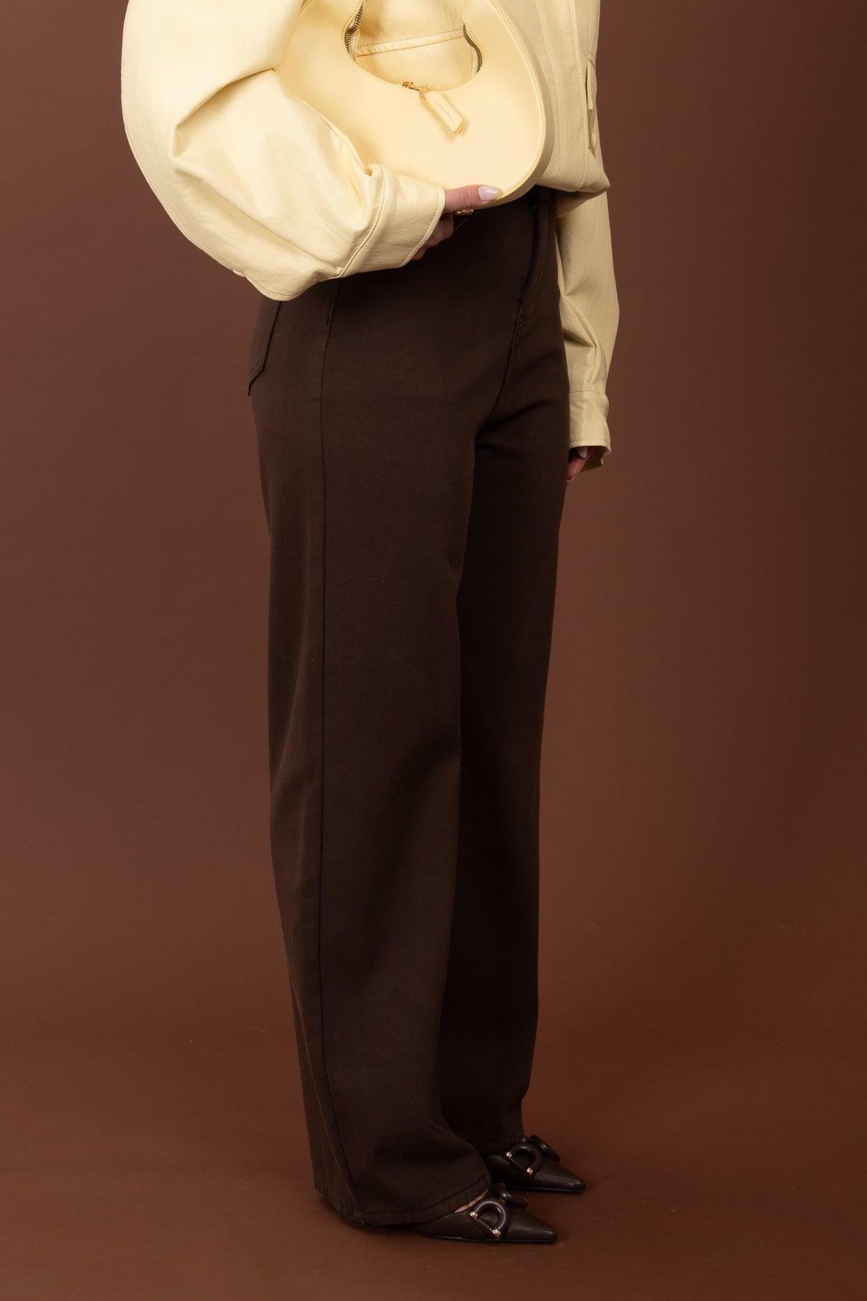 Jeans ‘PILE INTERNO 85%COTONE’ Cacao