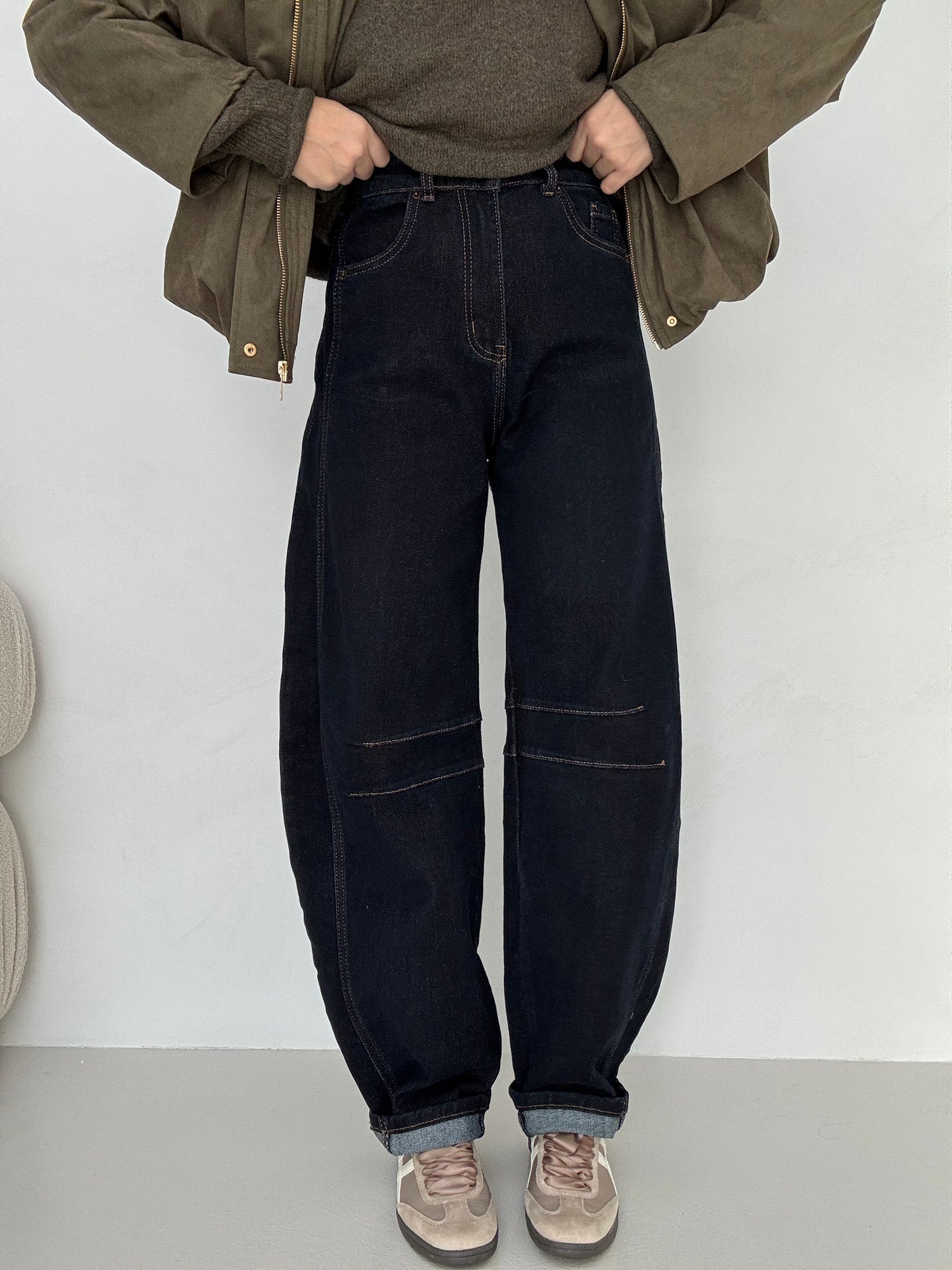 Jeans ‘BARREL 2.0 ’ con cuciture Lavaggio Zero
