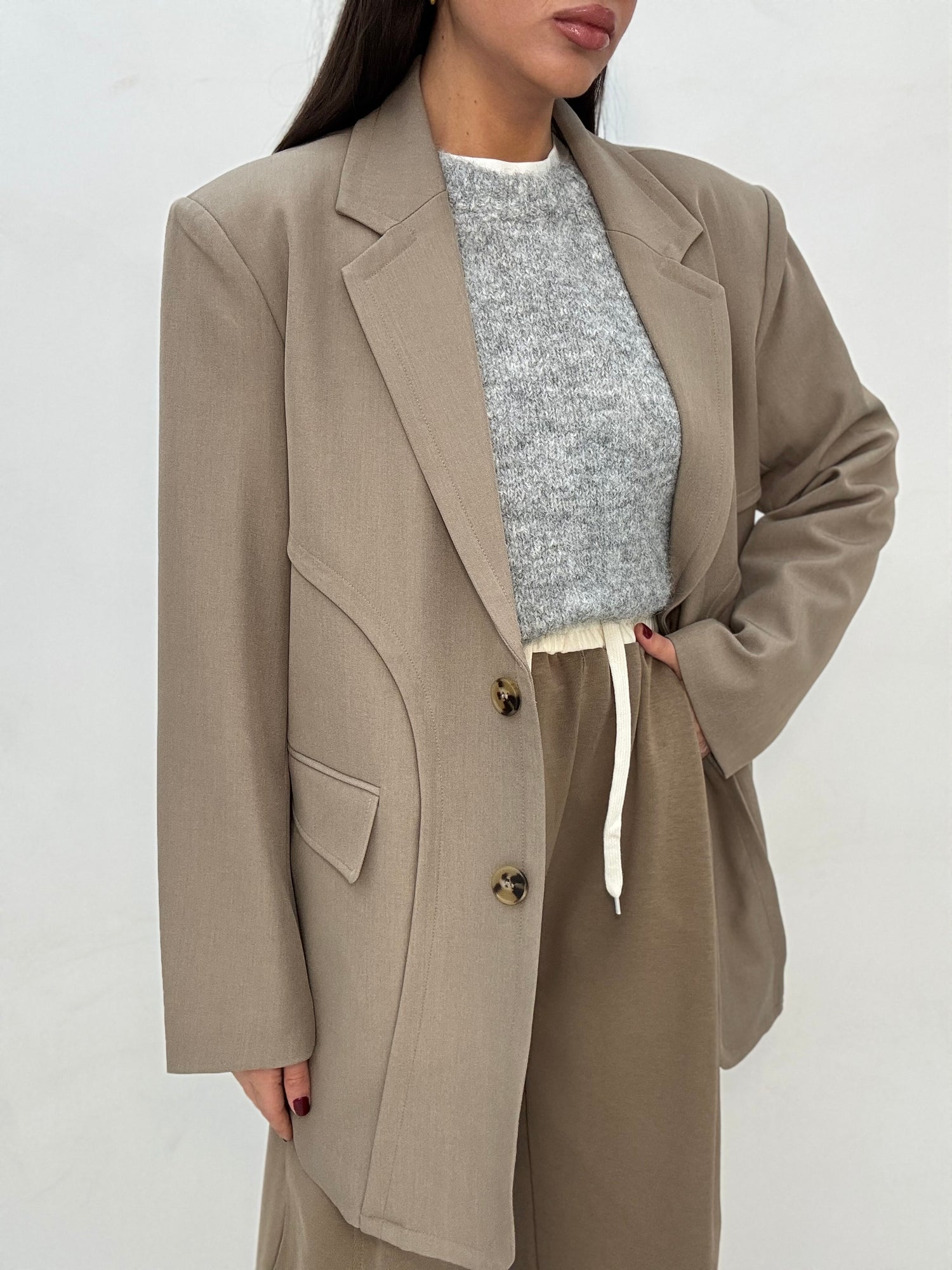 Blazer ‘STRUTTURATO’ Fango