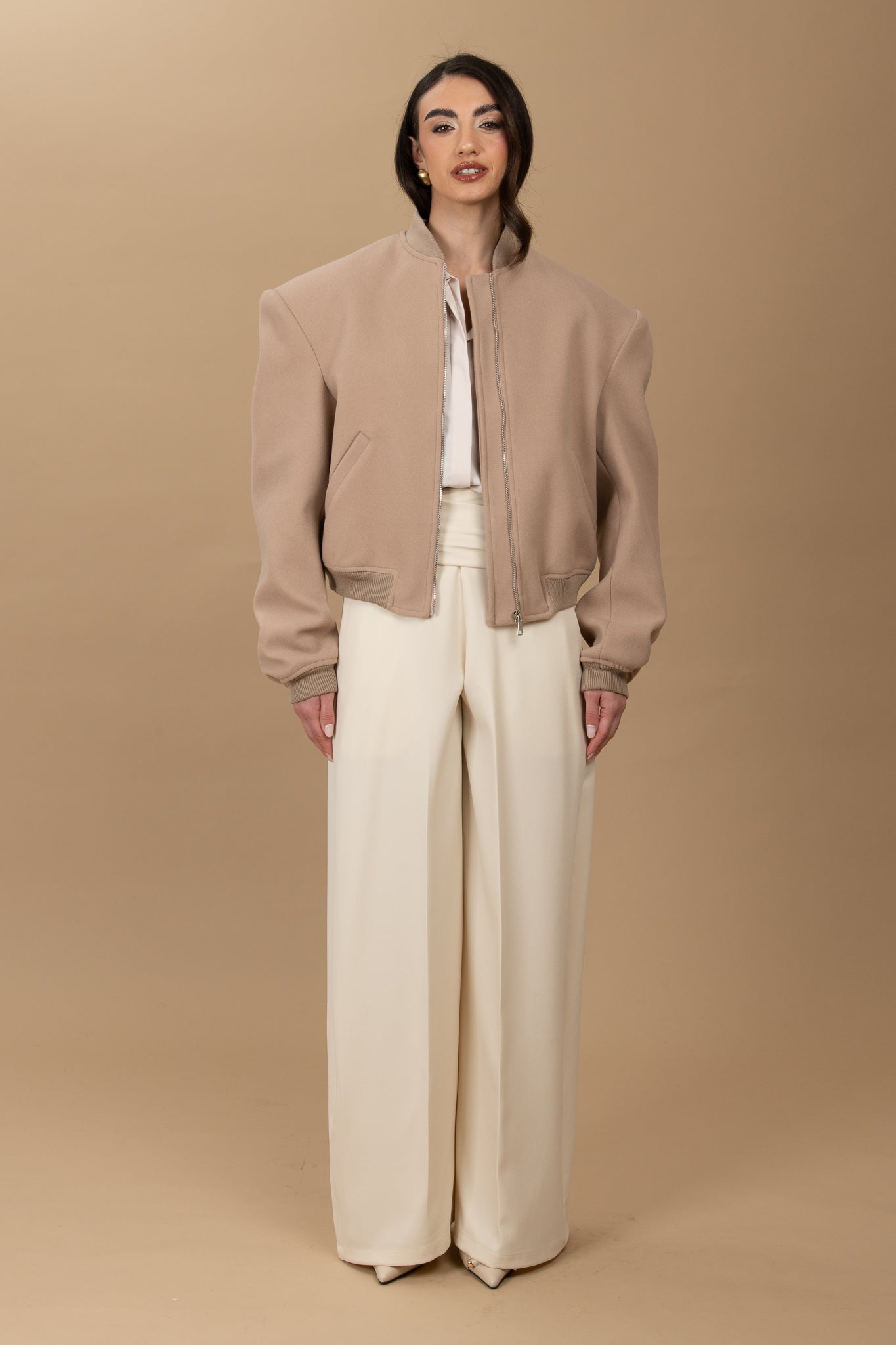 Bomber ‘MAXI SPALLINA’ 3&33 Beige