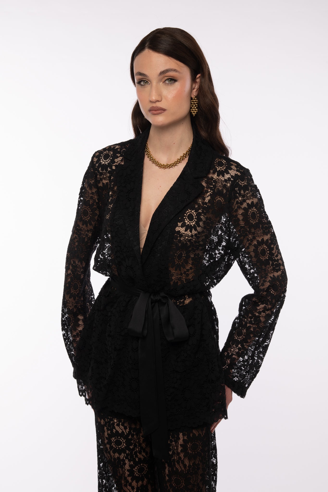 Blazer ‘IN PIZZO’ By Lumina Nero