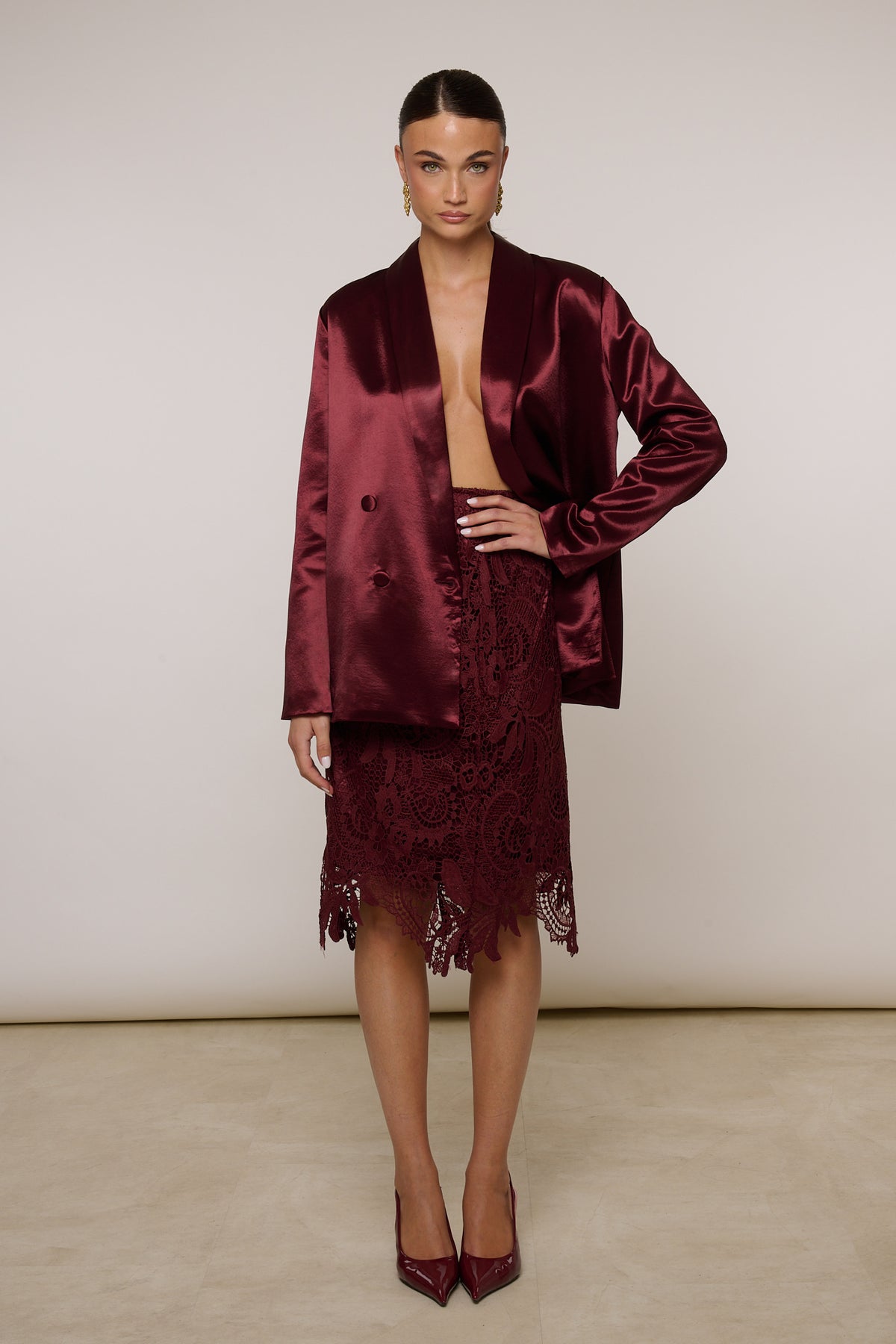Coordinato ‘SIMIL RASO’ Bordeaux