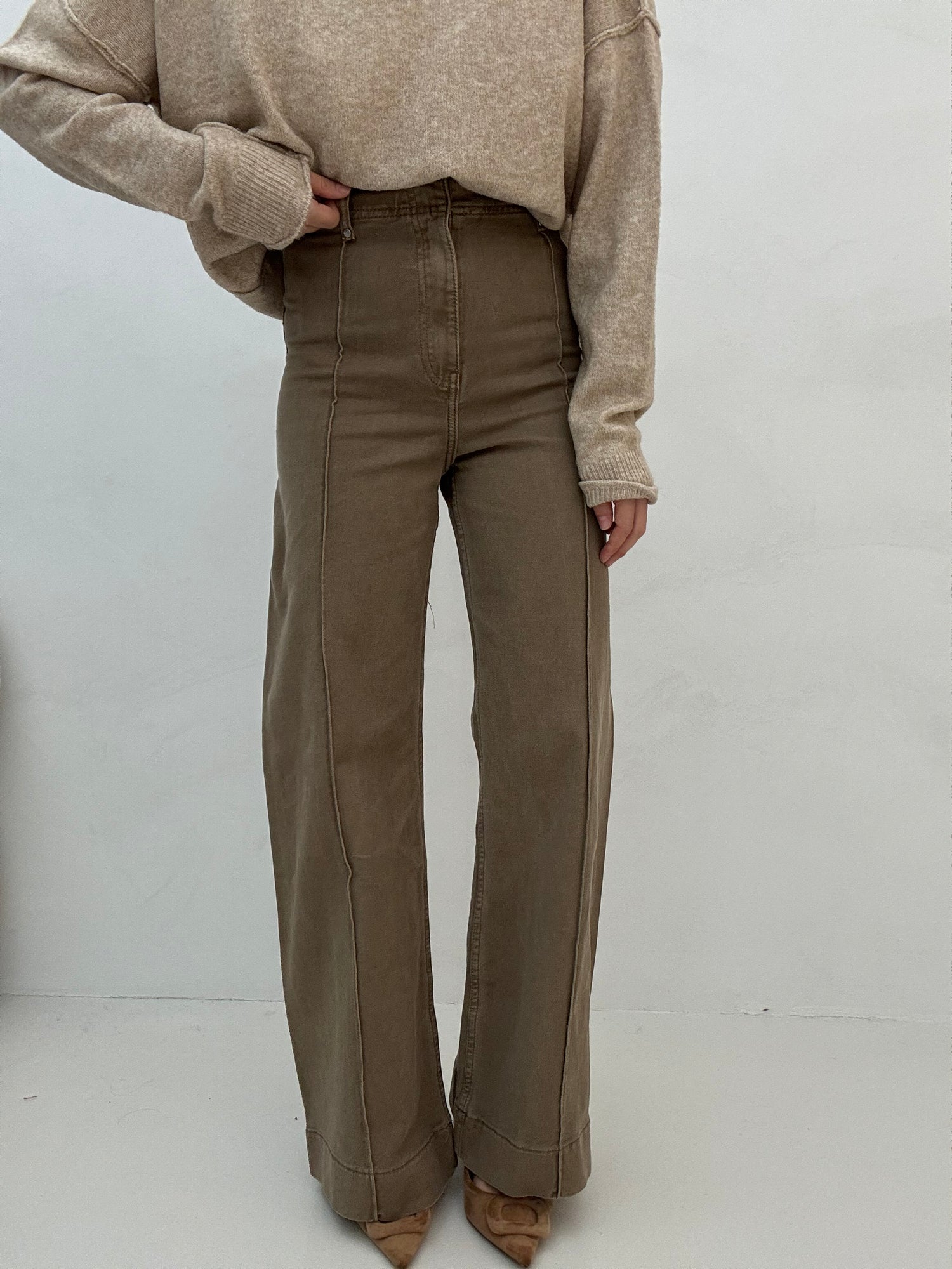 Jeans ‘GANCETTO 98%COTONE’ Fango