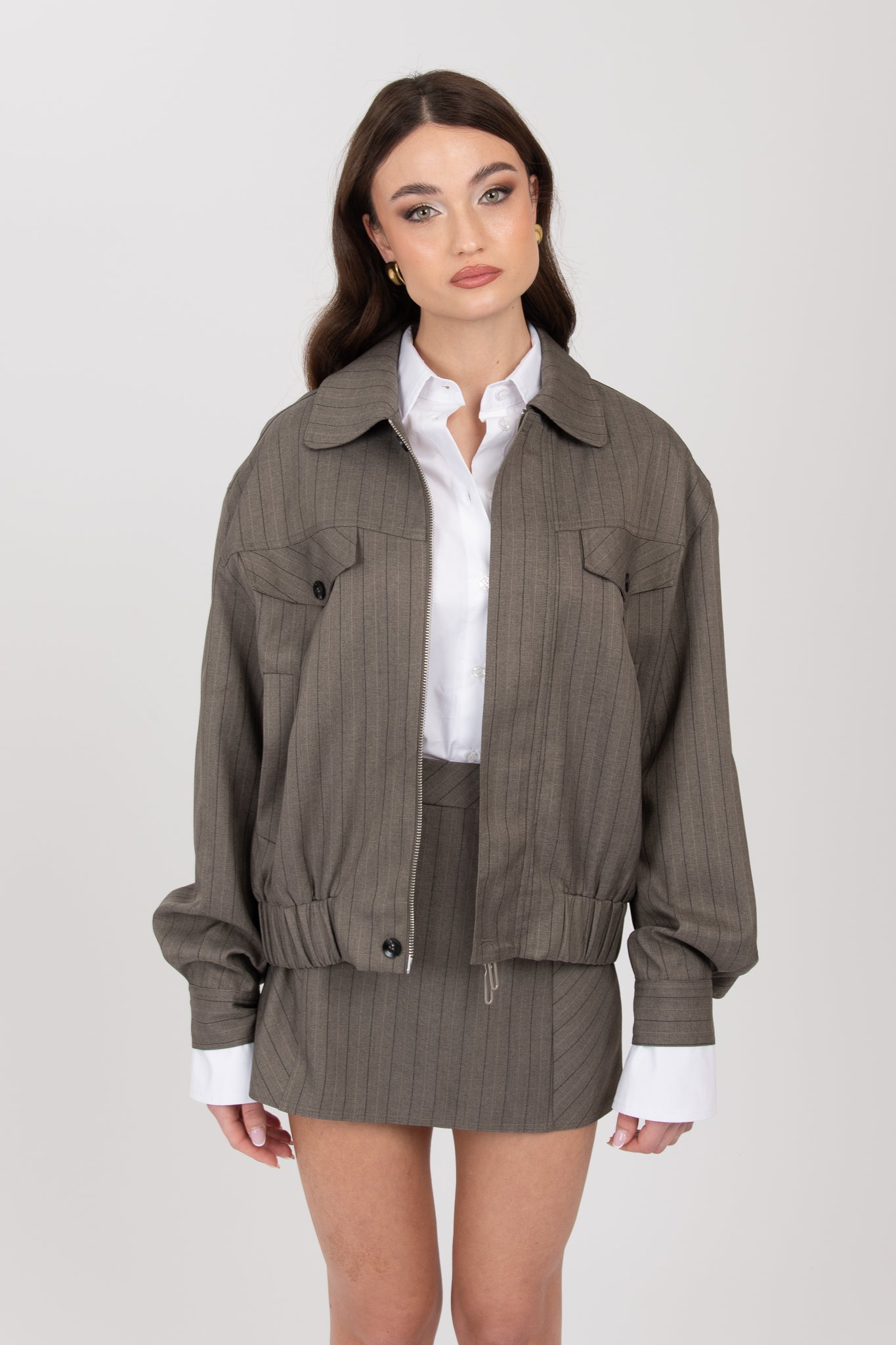 Coordinato ‘GESSATO BOMBER+GONNA/PANTALONCINO’