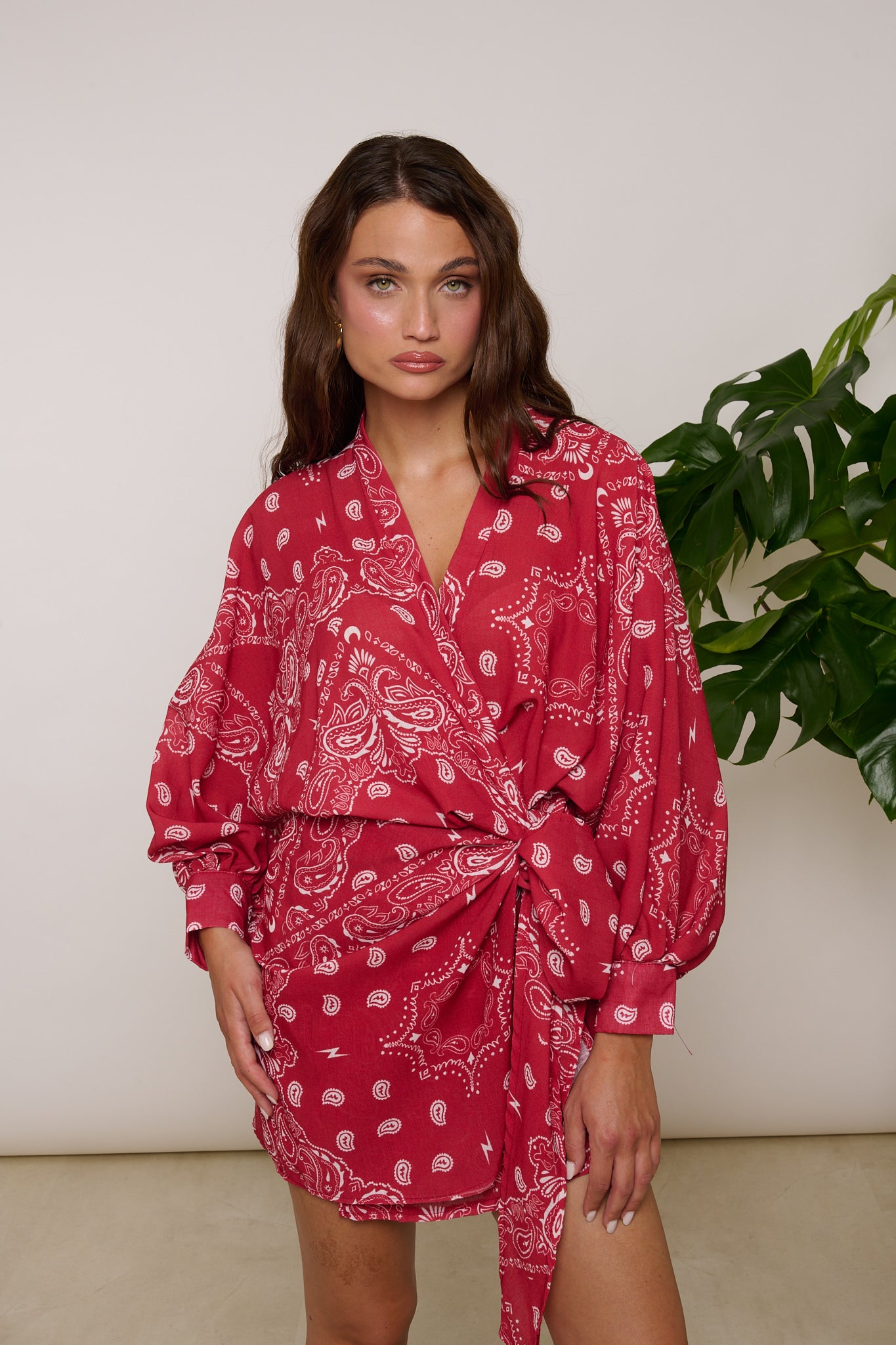 Abito Portafoglio ‘FANTASIA BANDANA’ Rosso