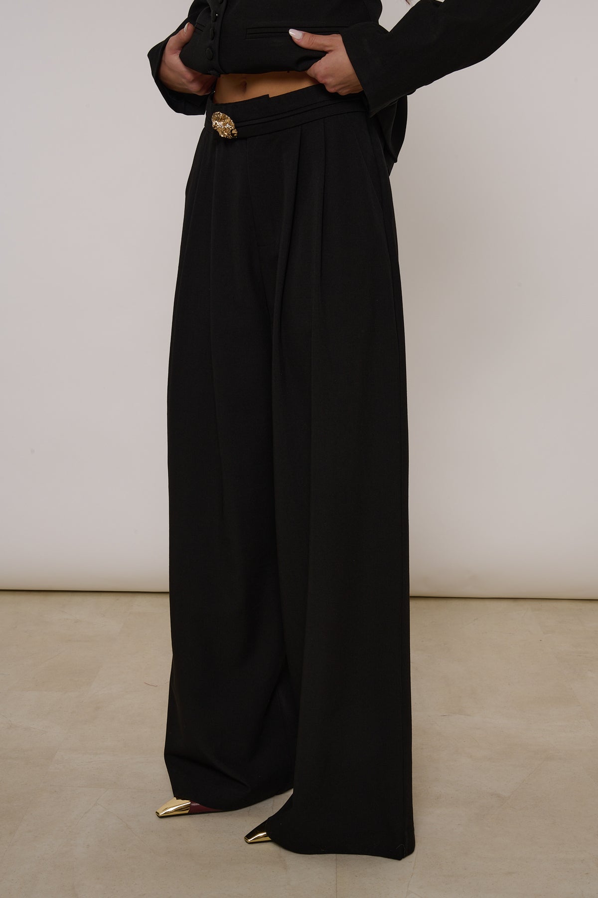 Pantalone ‘BOTTONE ORO’ By Lumina Nero