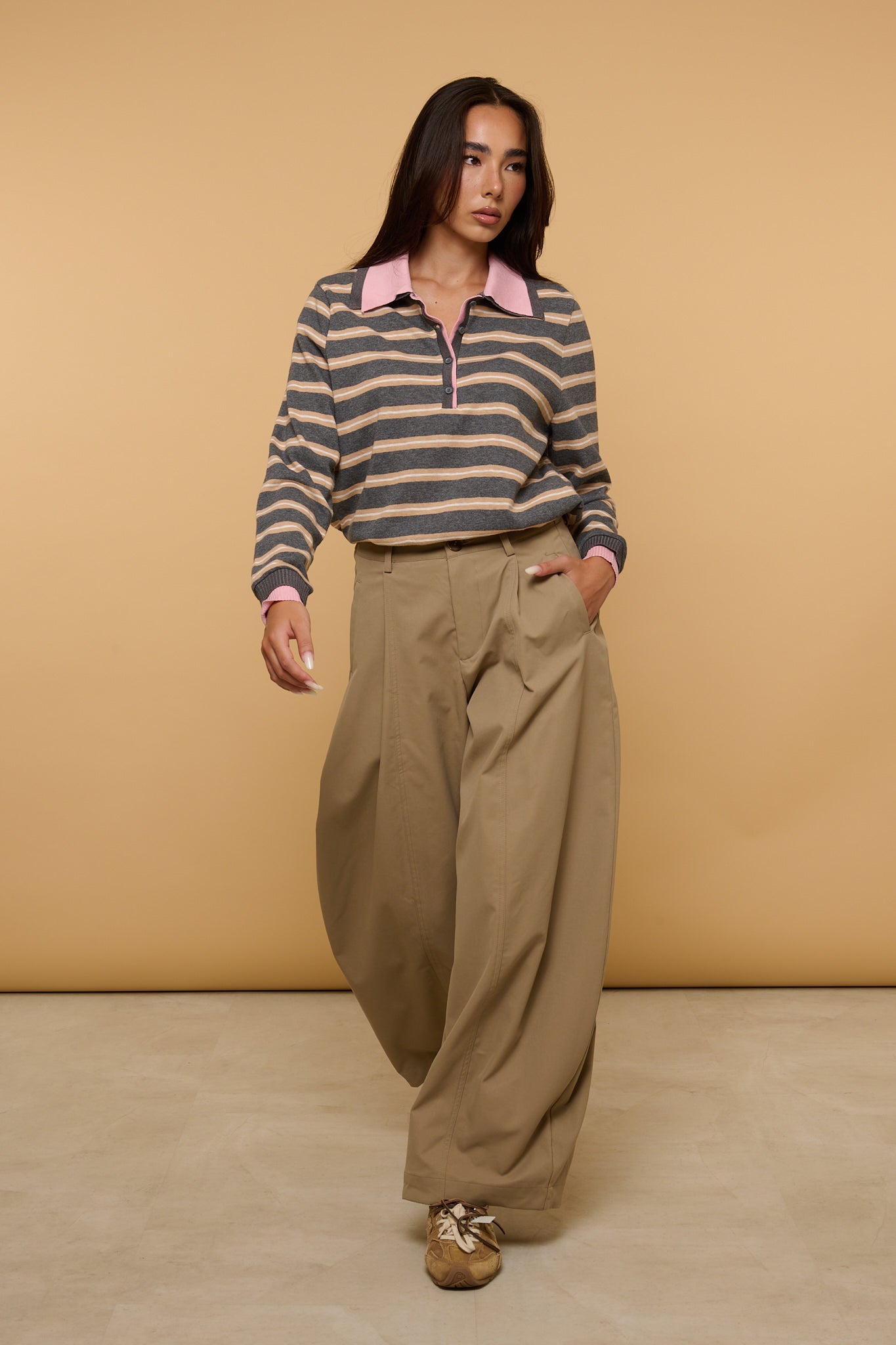 Pantalone ‘CUCITURA CENTRALE’ Ballon Fango