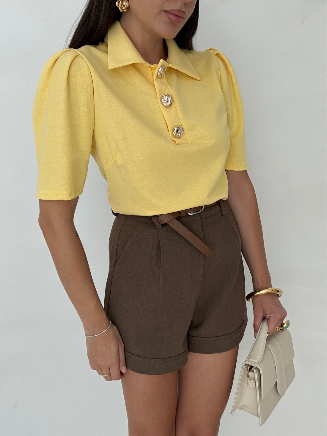 Maglia/Polo ‘BOTTONI ORO’ GIALLO