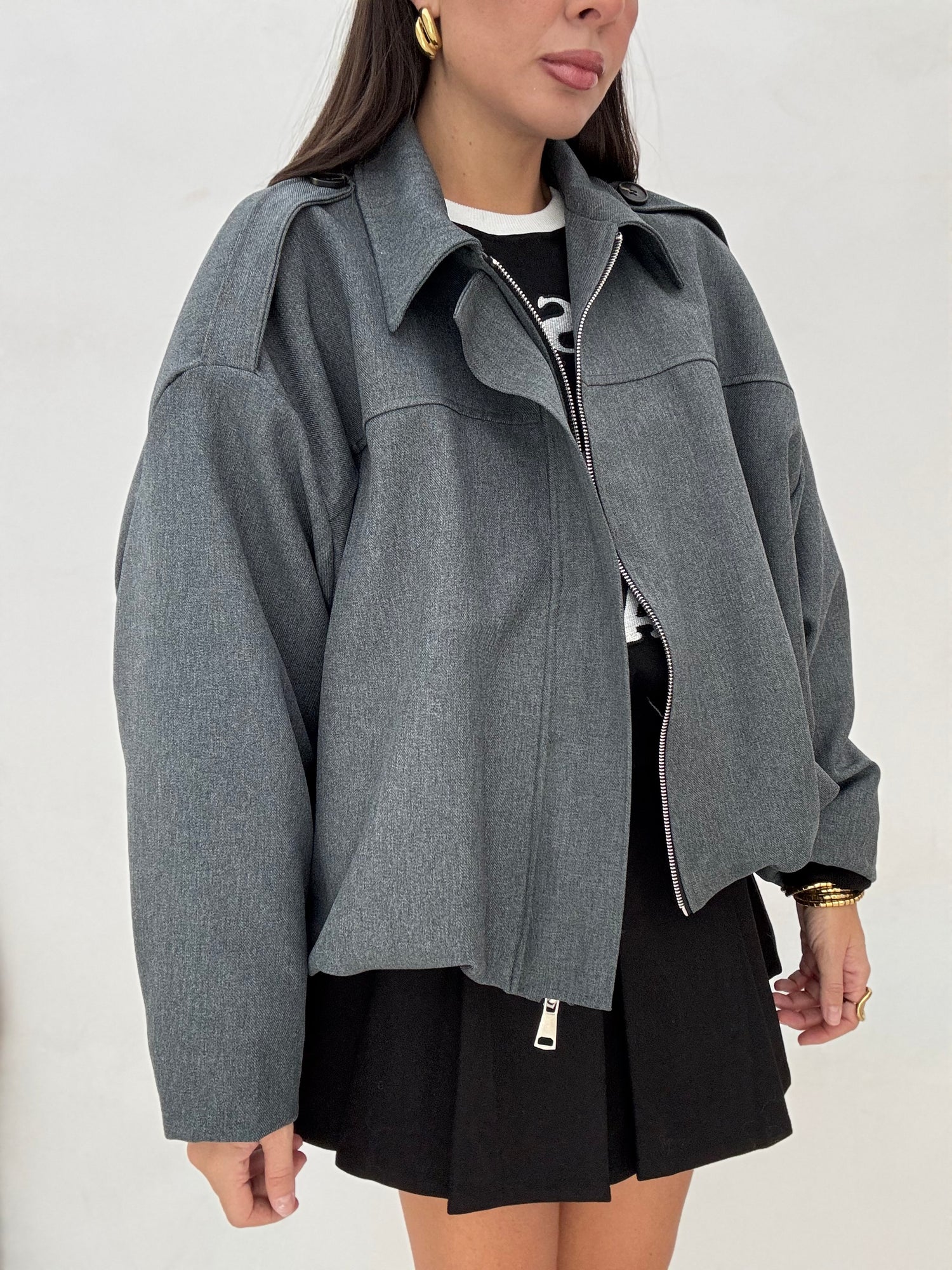 Bomber ‘RIVER’ Grigio