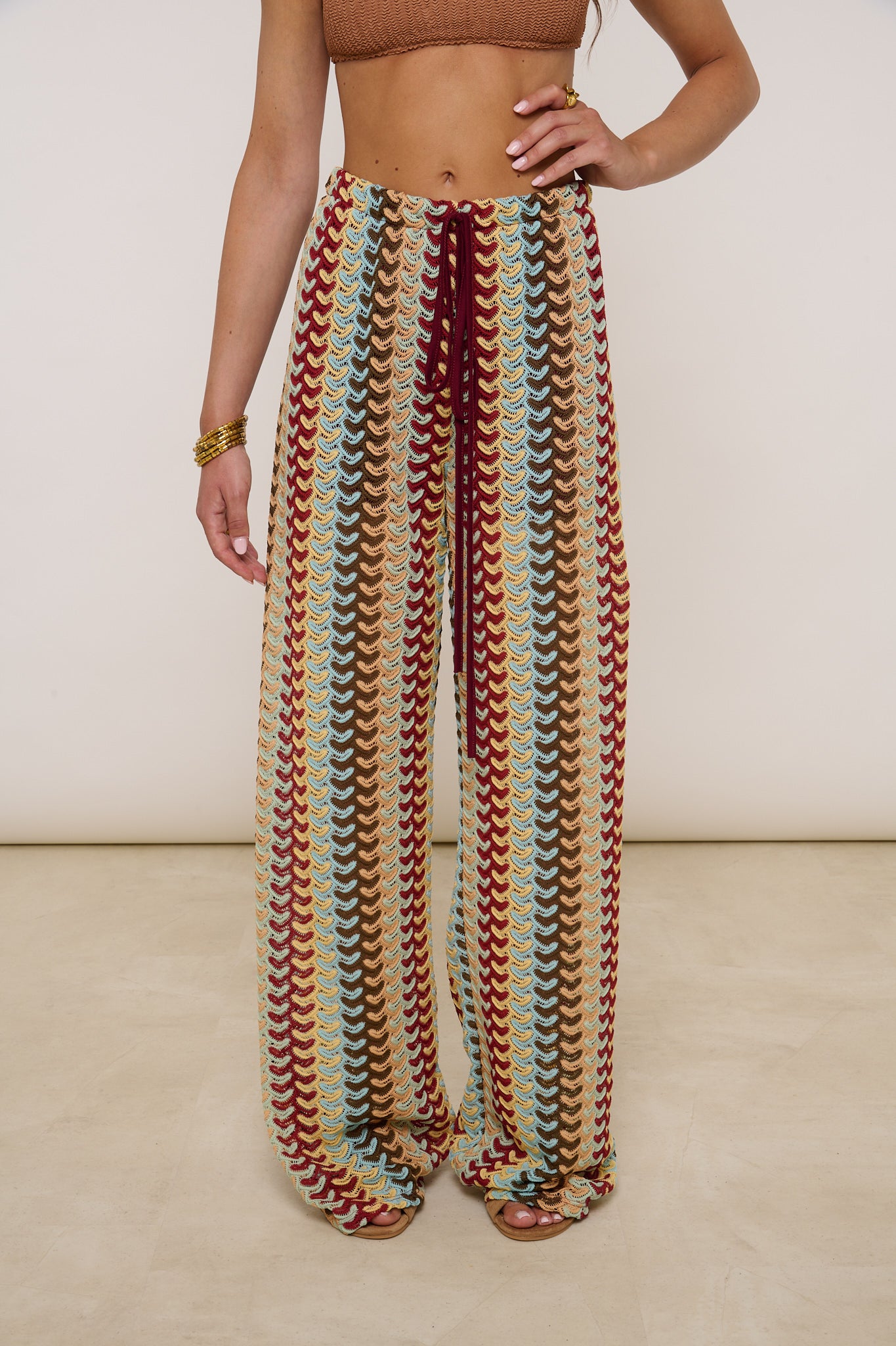 Pantalone ‘ZIG ZAG’ base Bordeaux