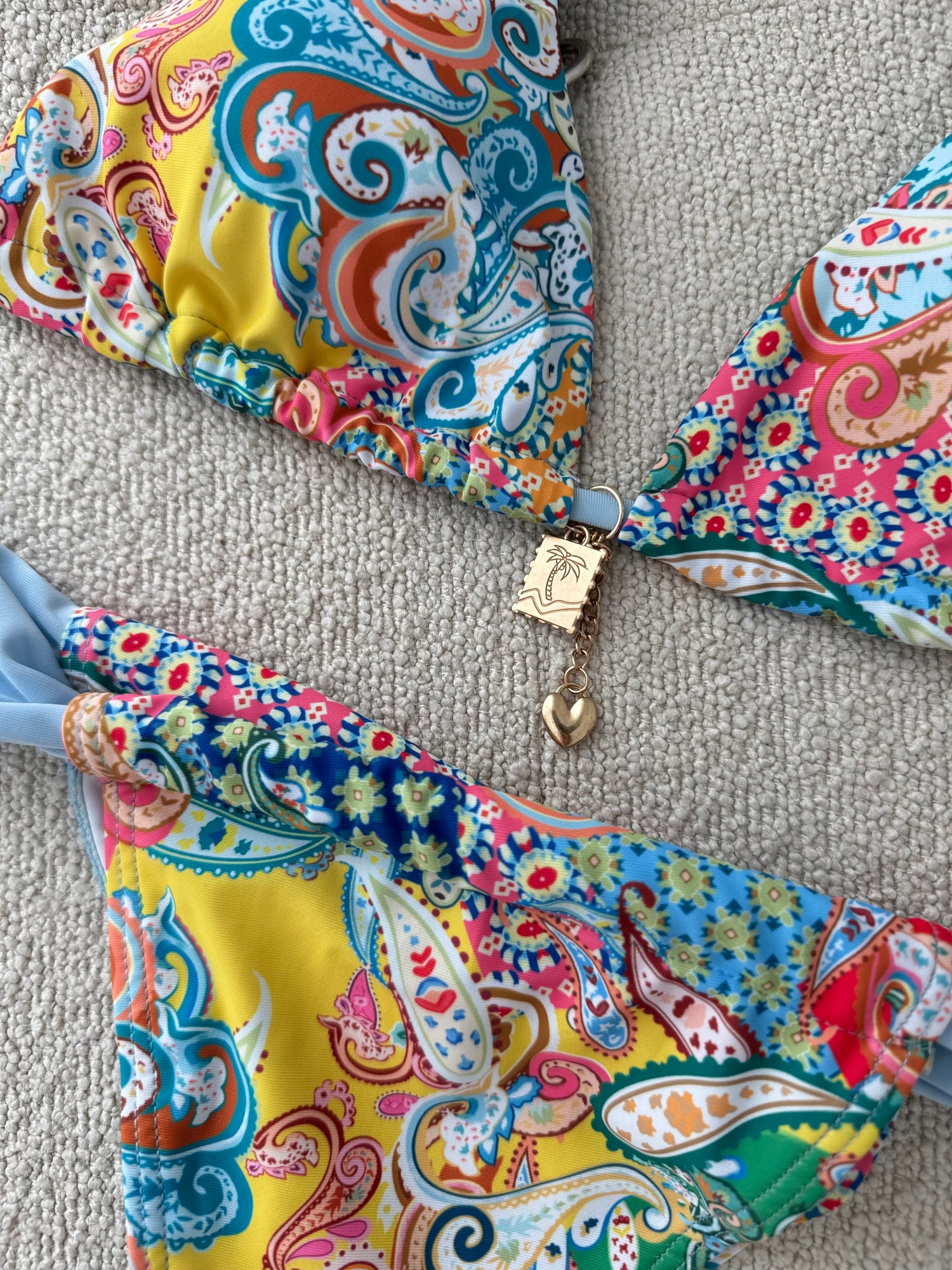 Costume fantasia bandana azzurro con ciondoli