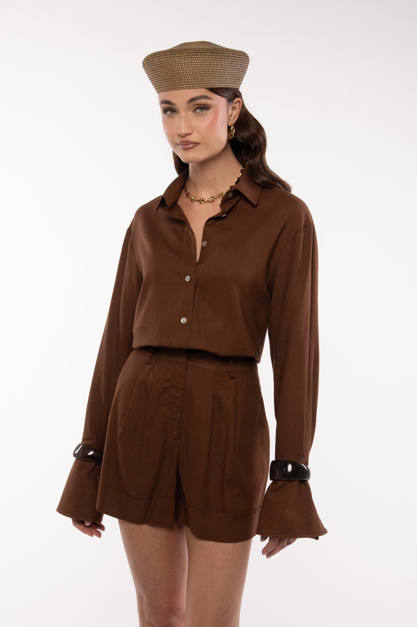 Coordinato ‘55%LINO’ ‘3&33’ Cacao