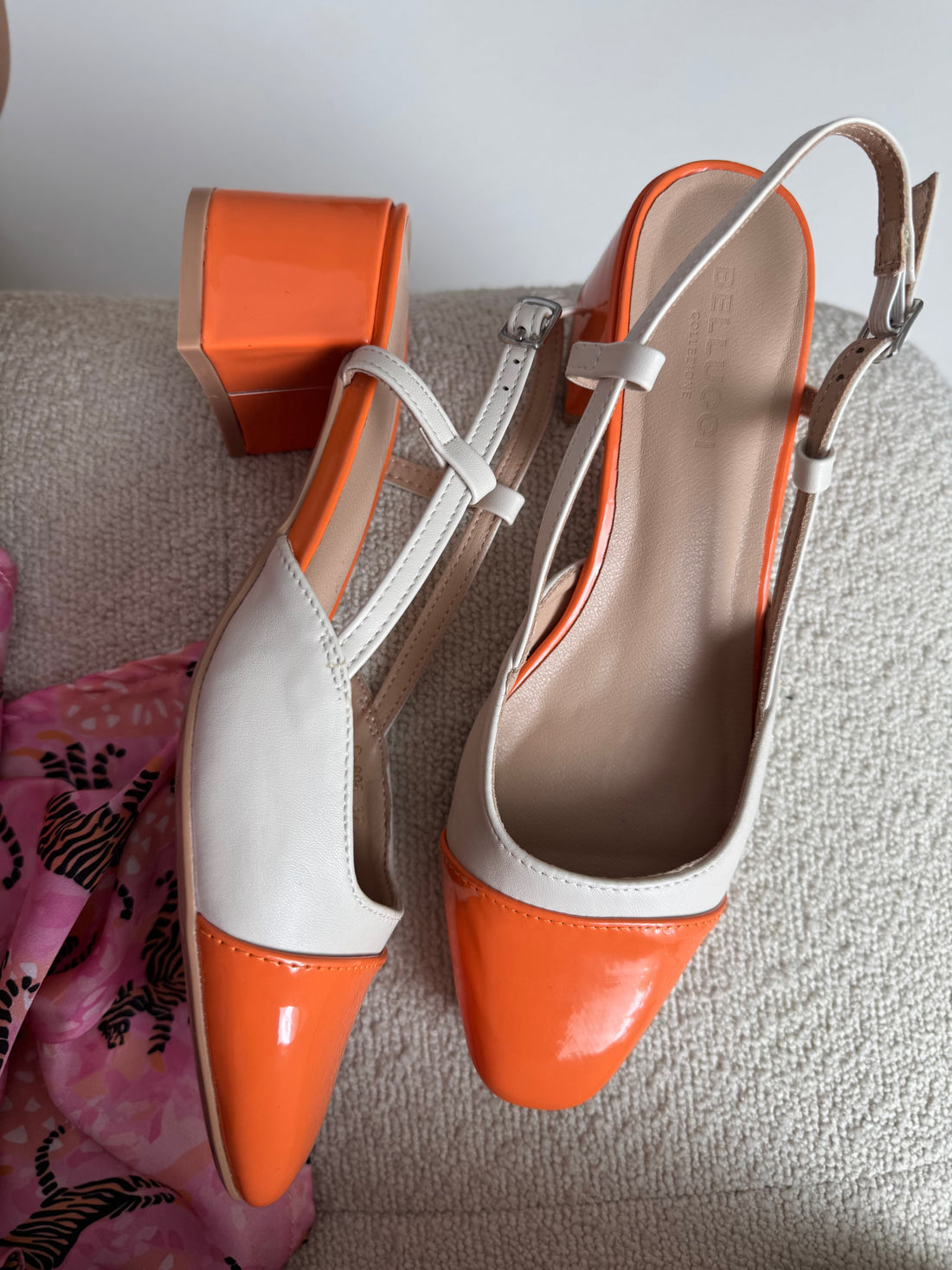 Scarpe ‘GIULIA VERNICE’ punta Arancio