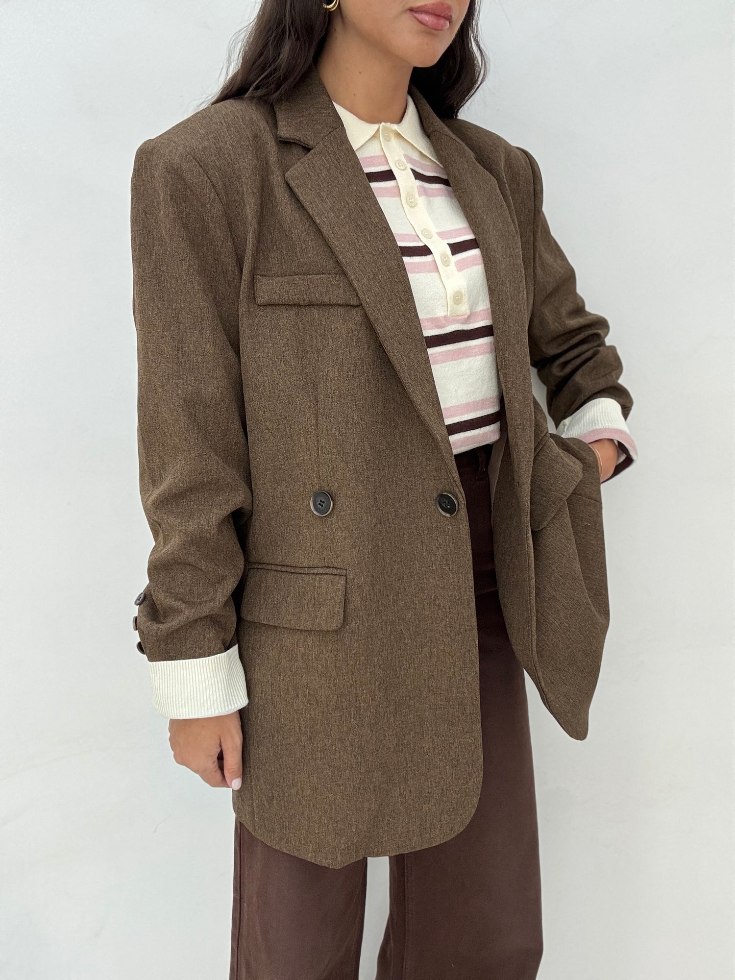Blazer ‘SPACCO SUL RETRO’ Cacao