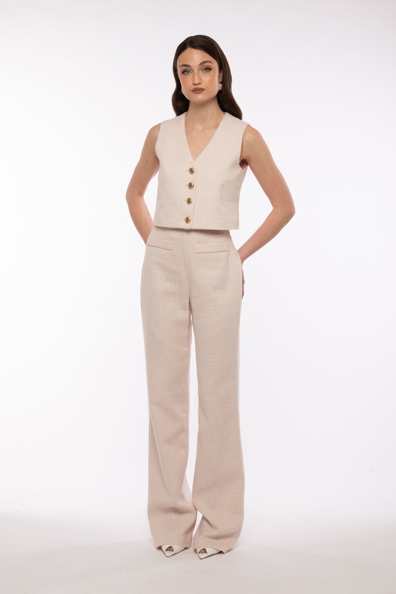 Pantalone ‘TWEED’ 3&33’ Rosa