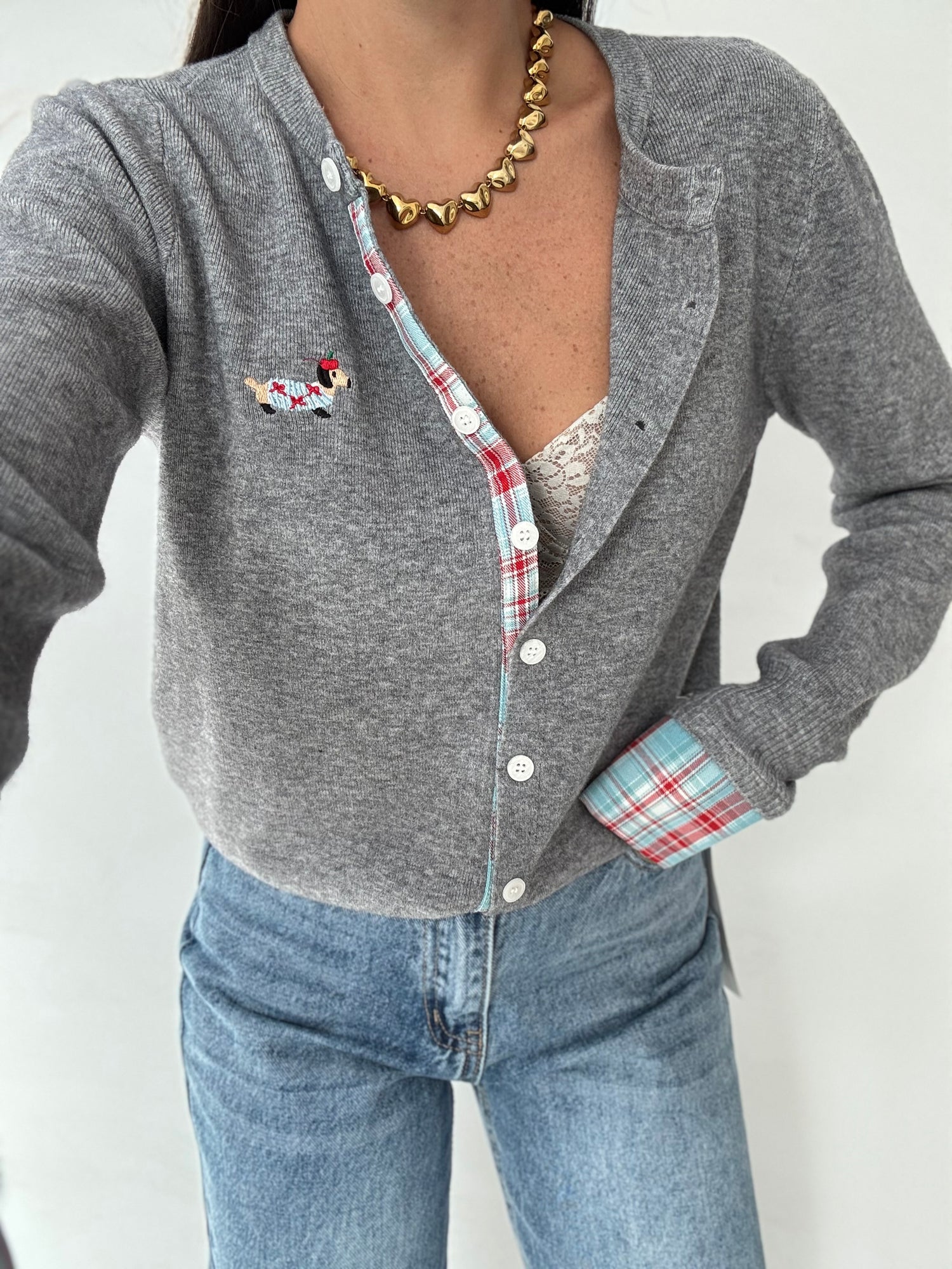 Cardigan ‘BASSOTTO’ Grigio
