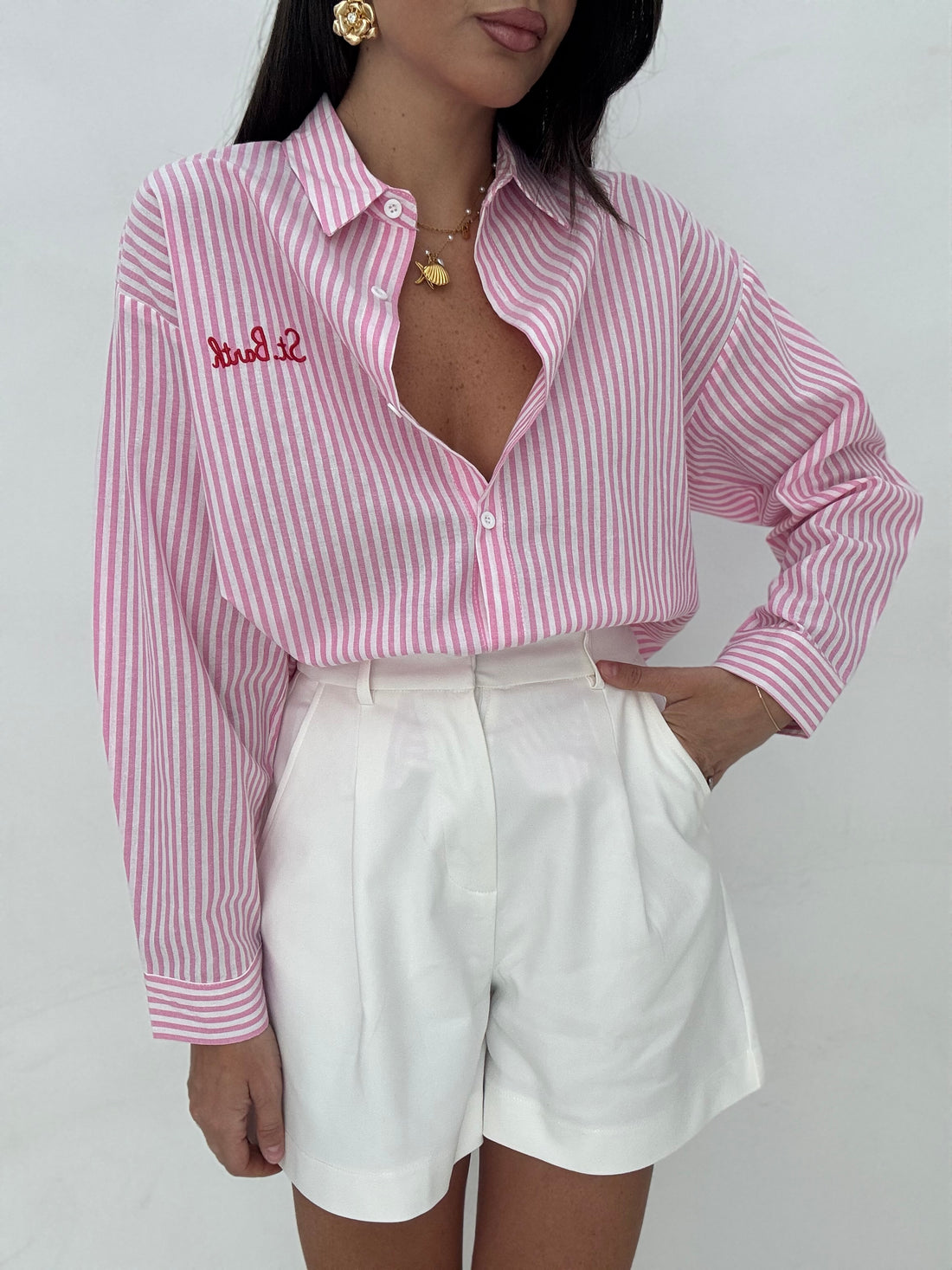 Camicia ‘BARTH’ 100% COTONE righe rosa