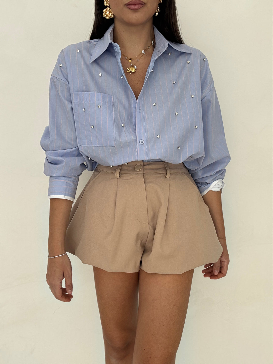 Pantaloncino ‘BALLON’ Camel