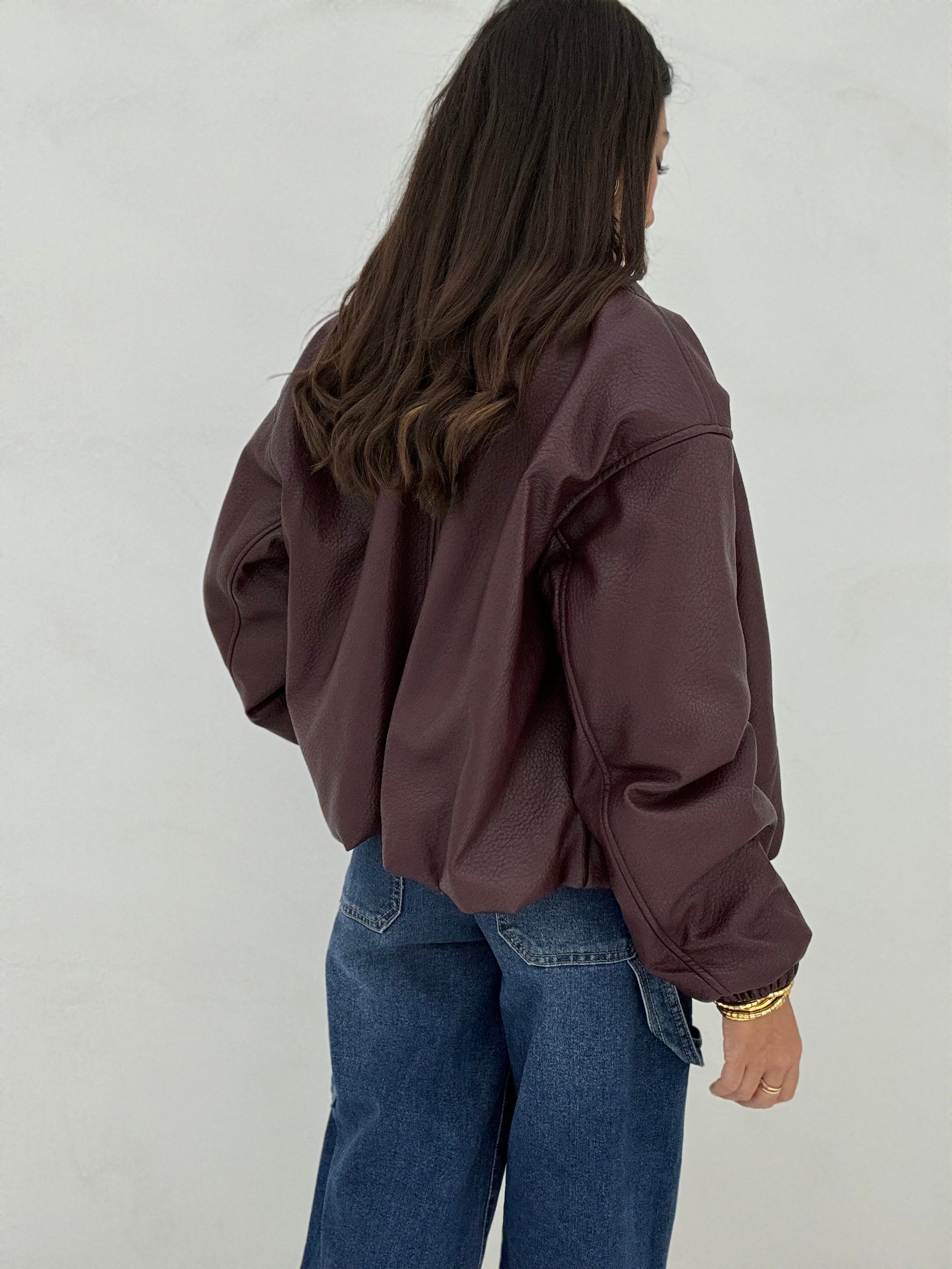 BOMBER ecopelle ‘BY LUMINA’ Bordeaux