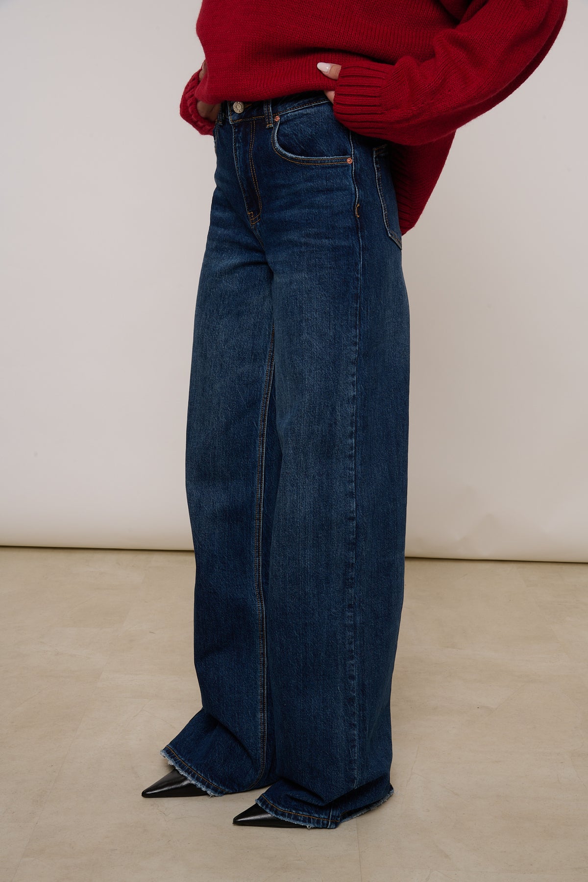 JEANS ‘WIDE LEG’ Denim Scuro
