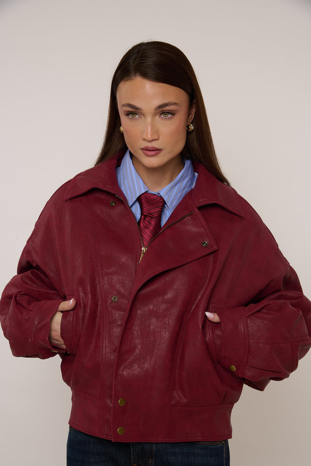 Chiodo ‘4 BOTTONI’ By Lumina Bordeaux