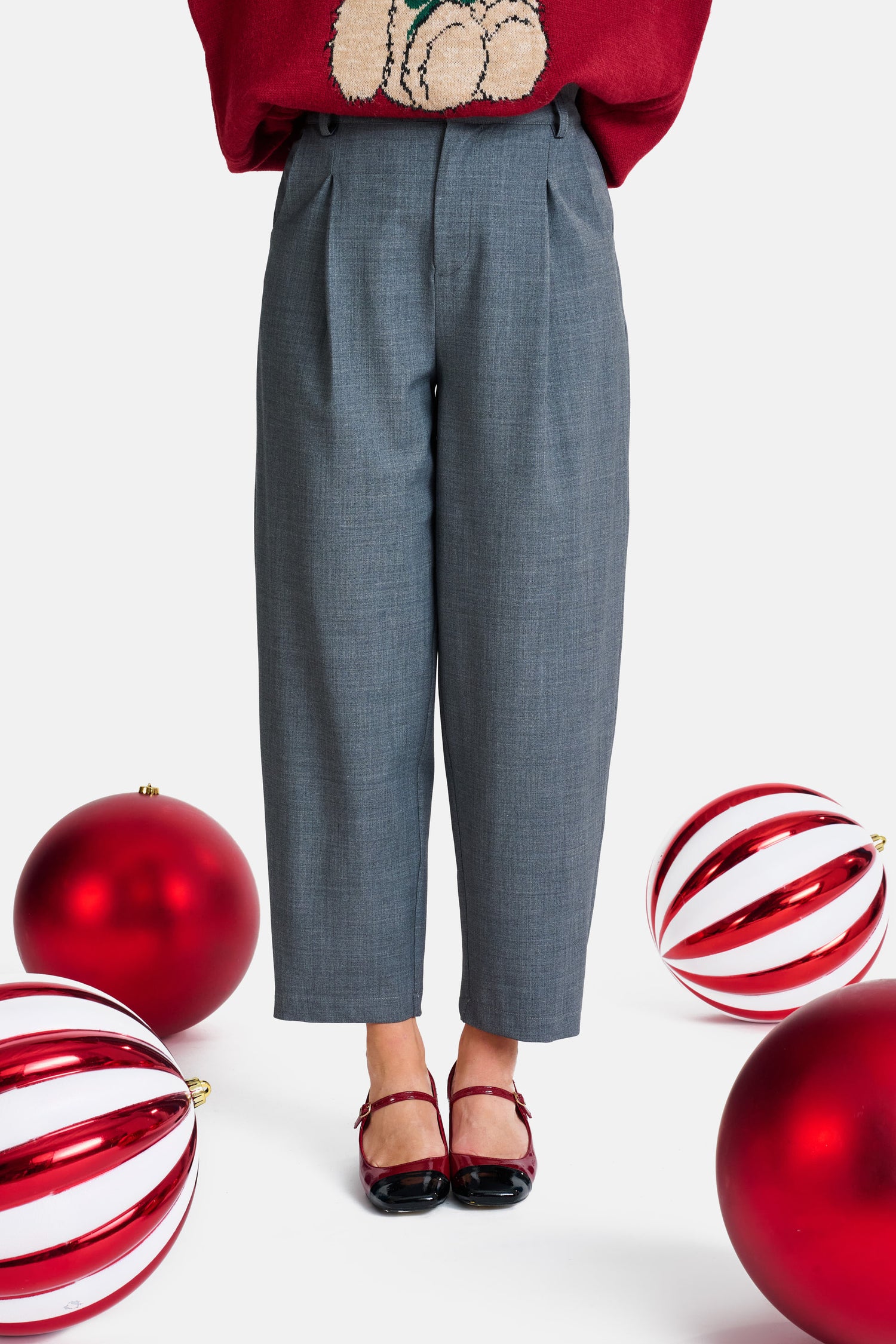 Pantalone ‘BARREL 52%LANA 3&33’ Grigio