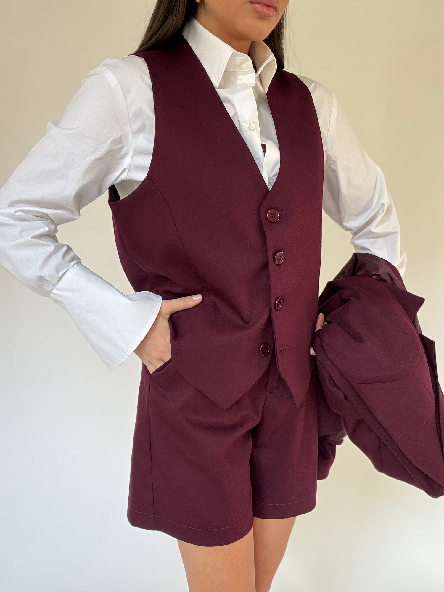 Gilet ‘ICONIC 3&33’ Bordeaux