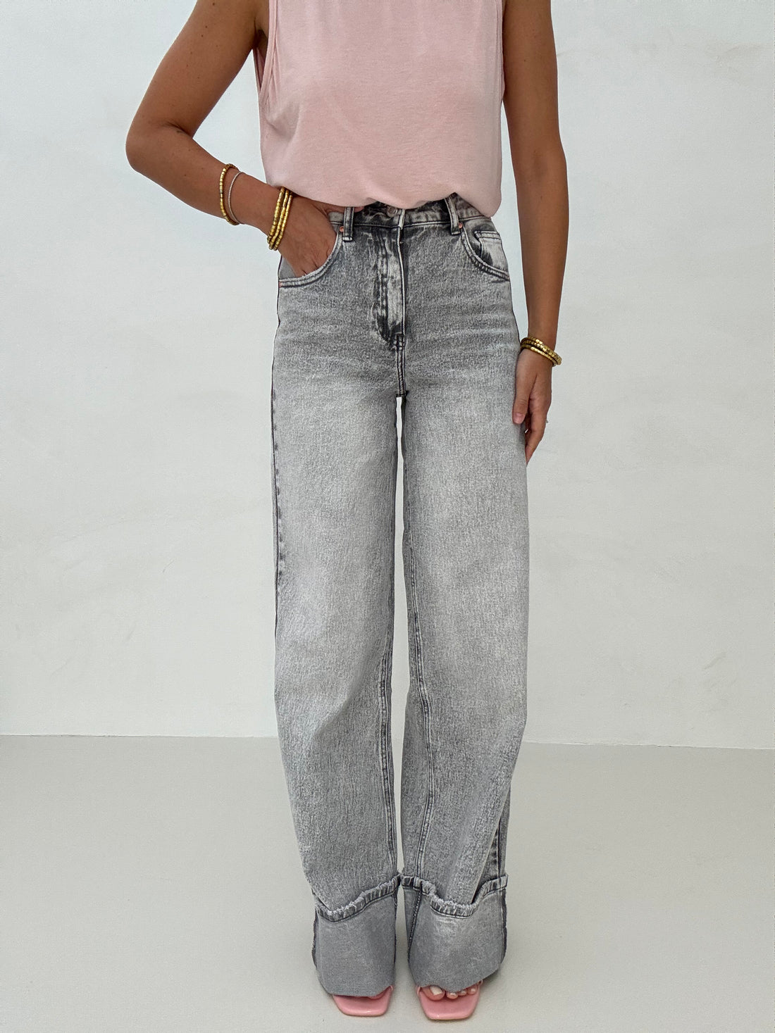 Jeans ‘PIEGONE’ Denim Grigio