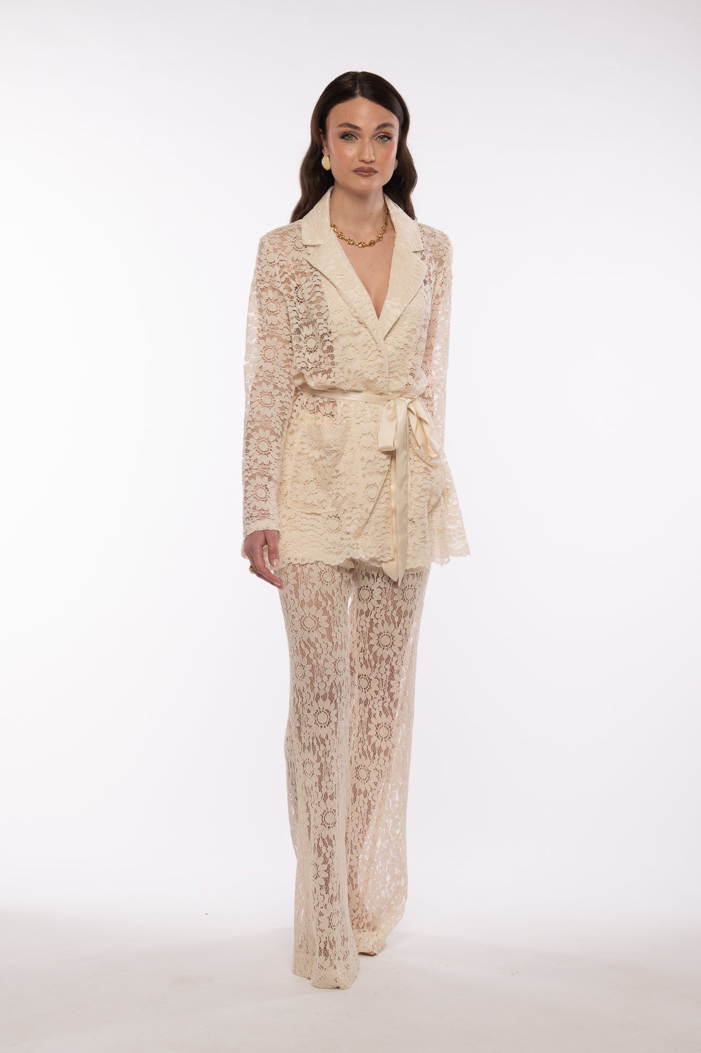 Pantalone ‘IN PIZZO’ By Lumina Panna