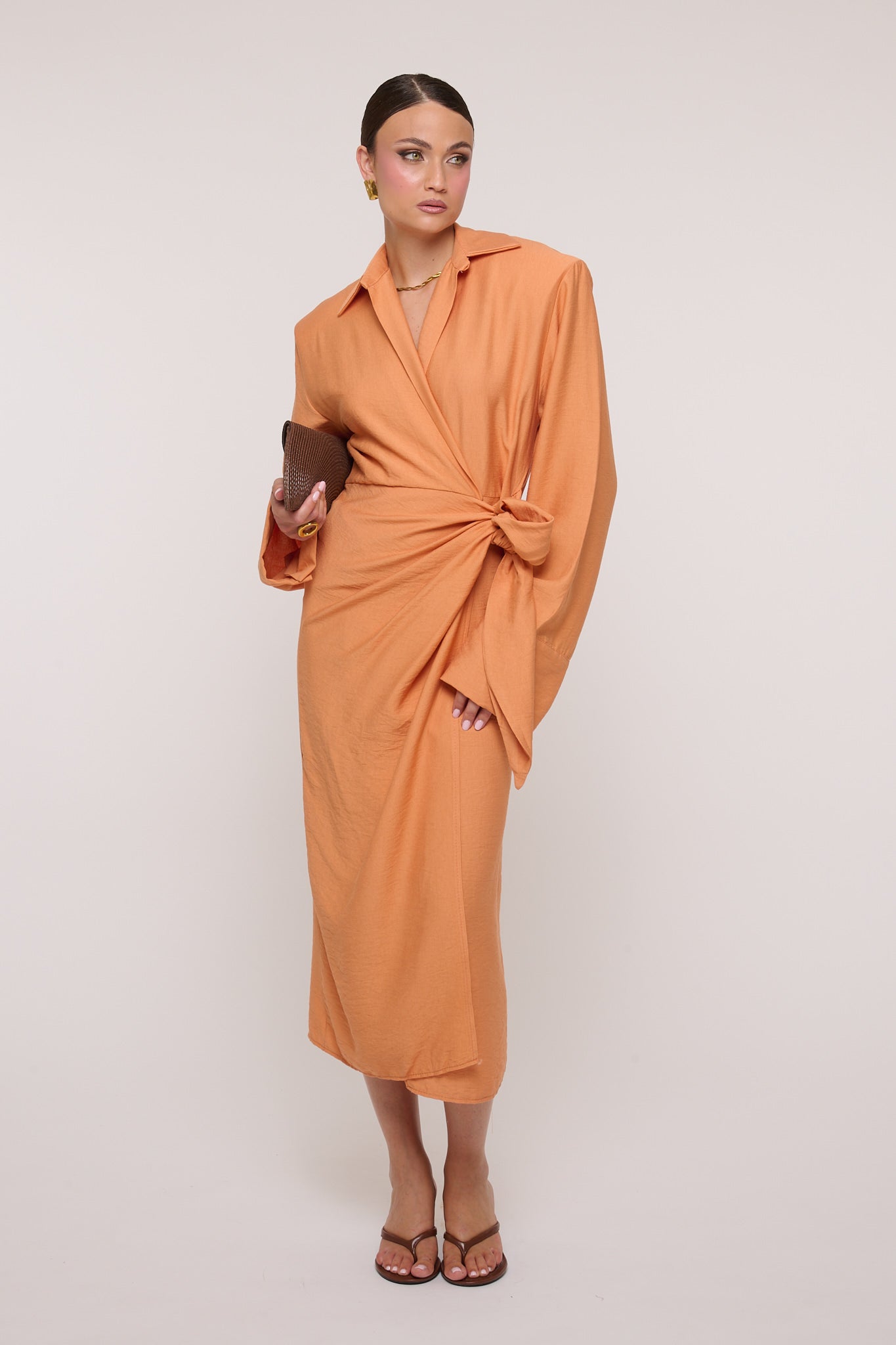 Abito ‘PORTAFOGLIO’ Maxi Spallina Arancio