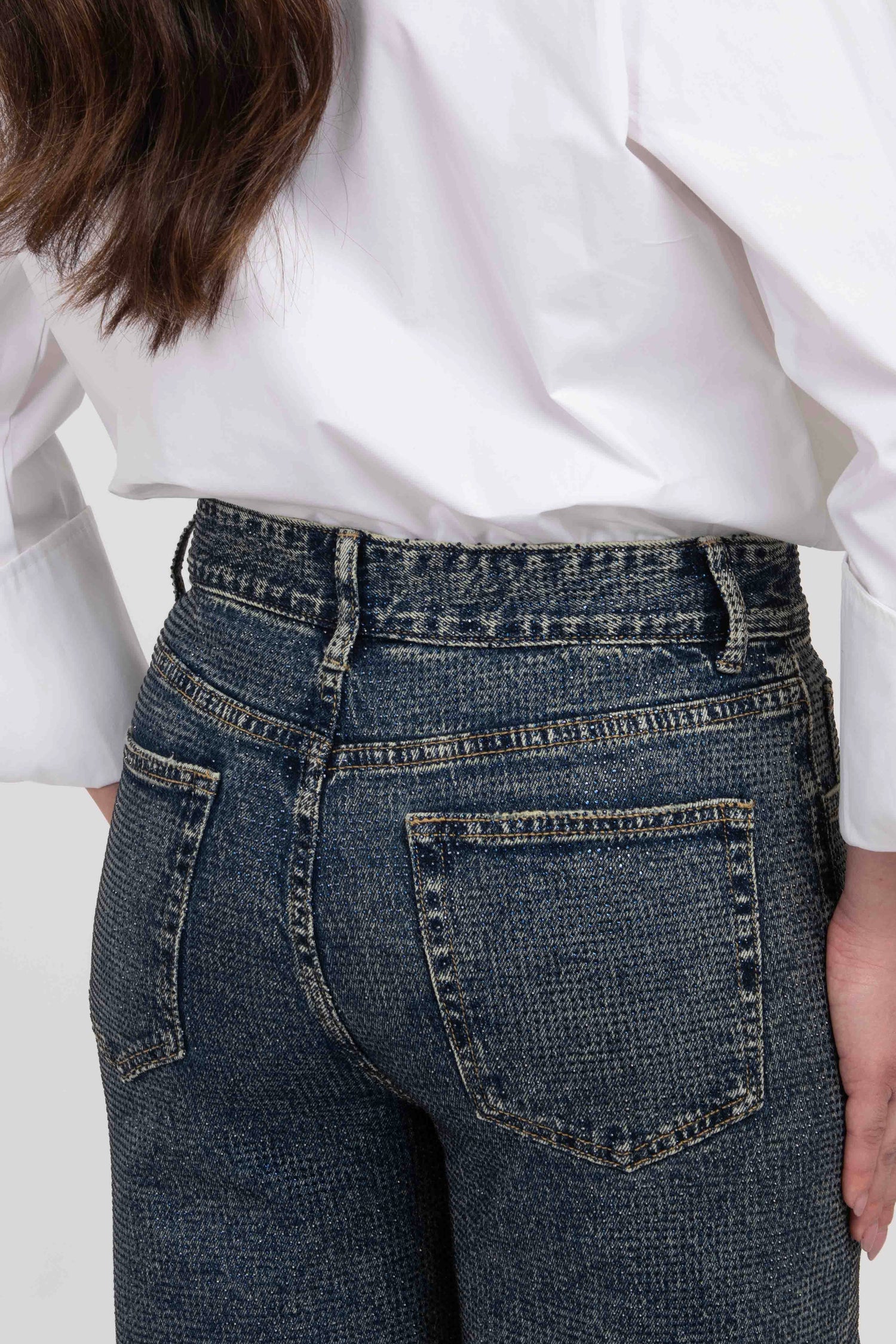 Jeans ‘TOTAL STRASS’ Denim Scuro