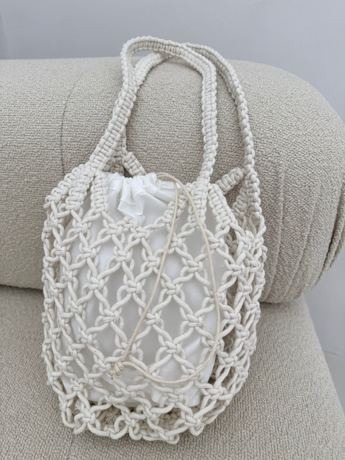 Borsa ‘RETE LITTLE’ Panna