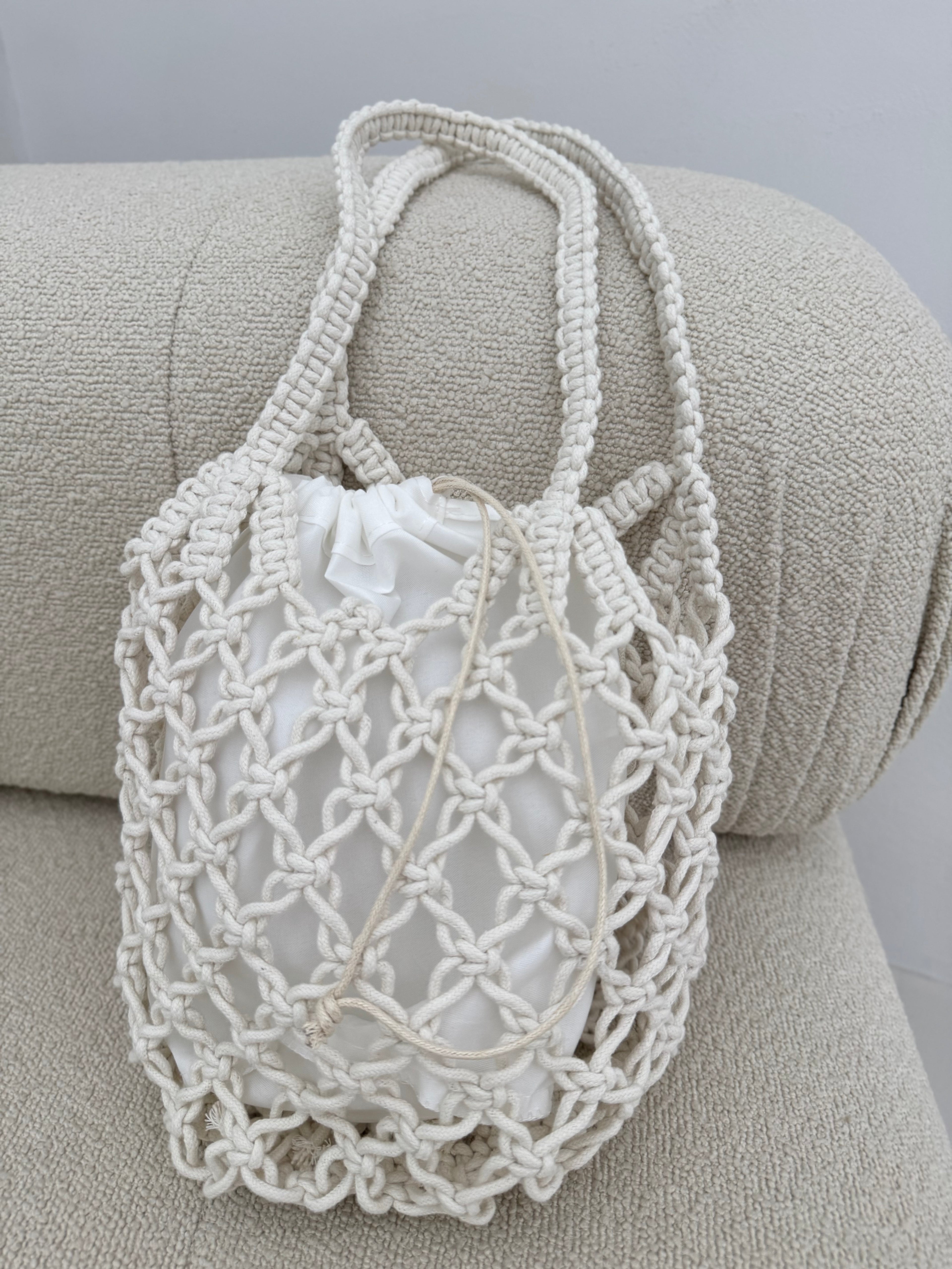 Borsa ‘RETE LITTLE’ Panna