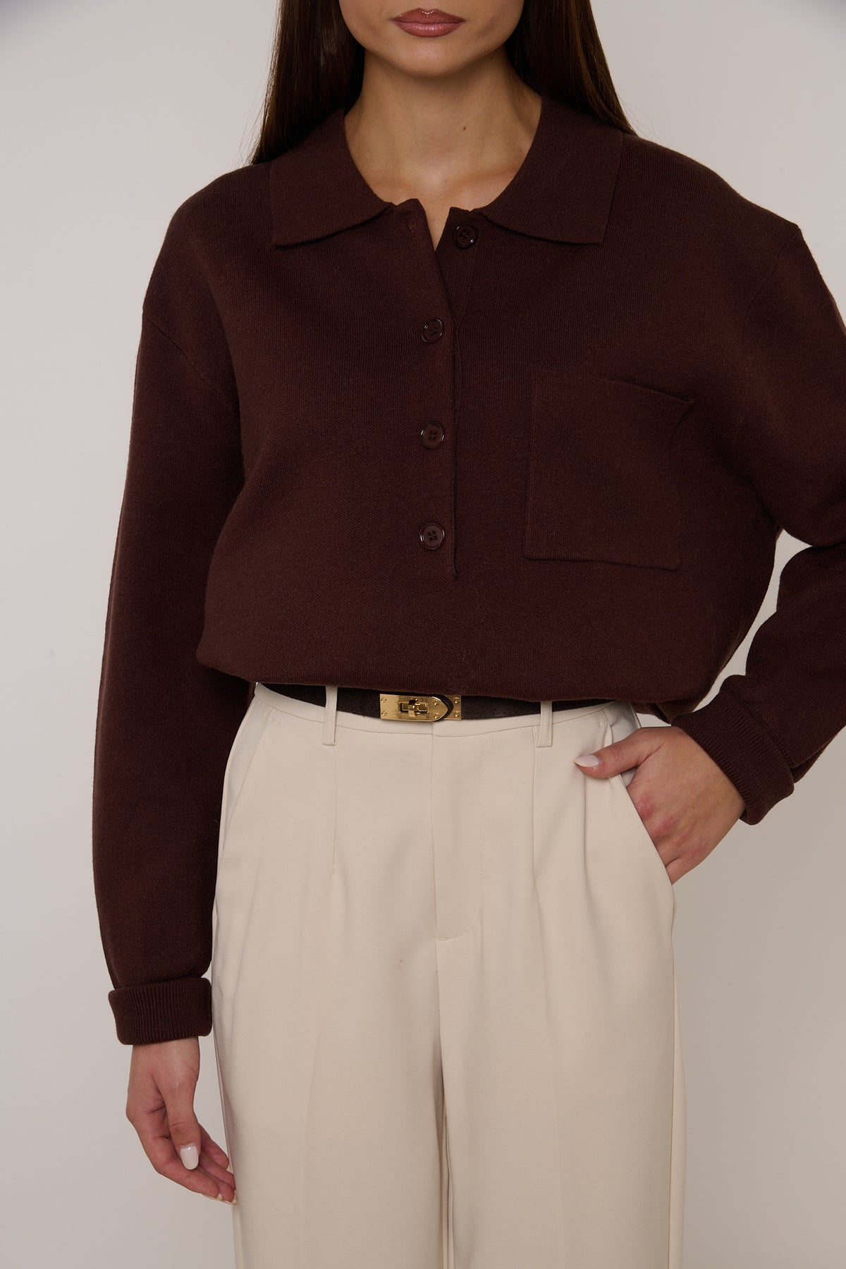 Maglione/Polo ‘TASCHINO’ Cacao