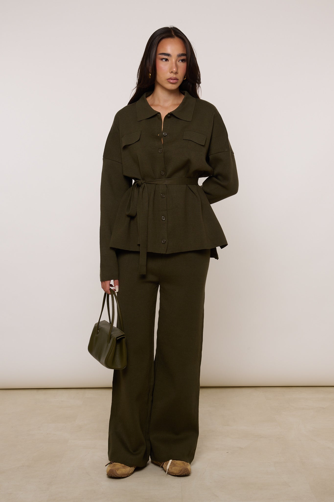 Coordinato ‘LANA RASATA’ Verde Militare