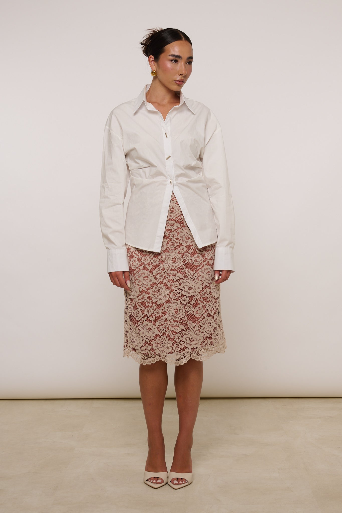 Gonna Midi ‘IN PIZZO’ By Lumina Panna