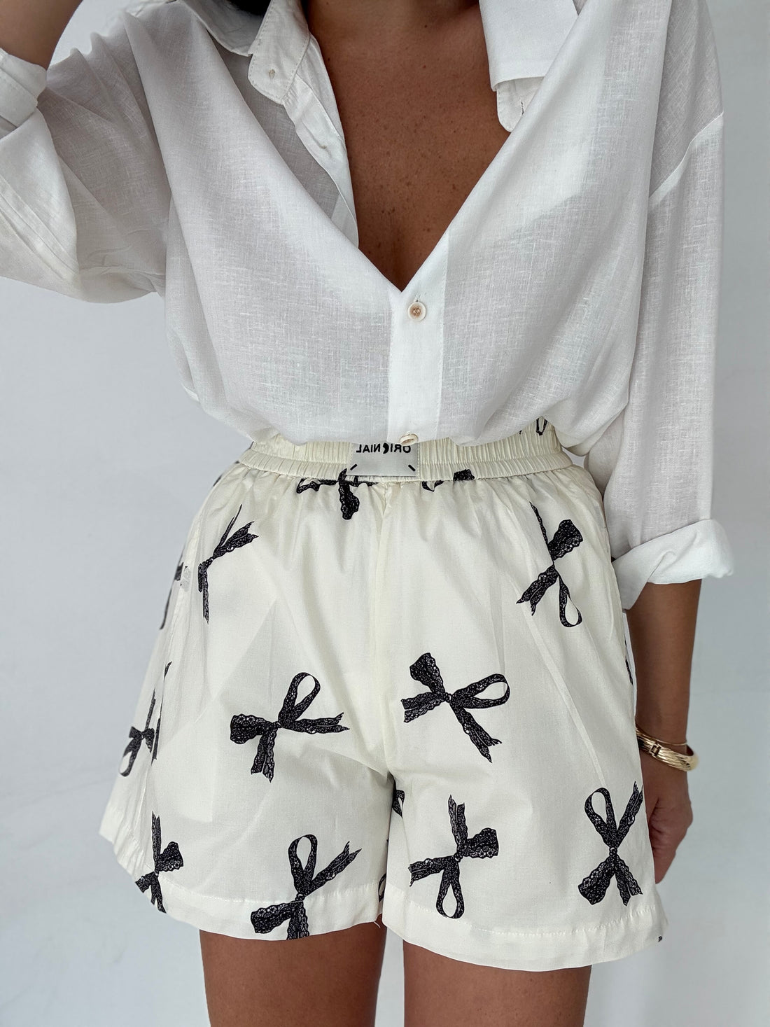 Pantaloncino ‘BOXER’ 80%COTONE fantasia Fiocchi base Bianca