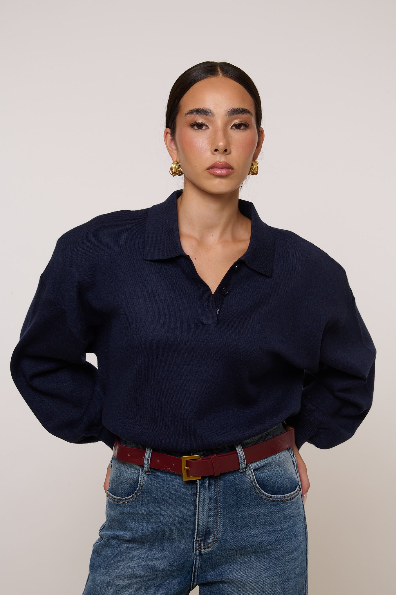 Maglione/Polo con spalline Blu Notte