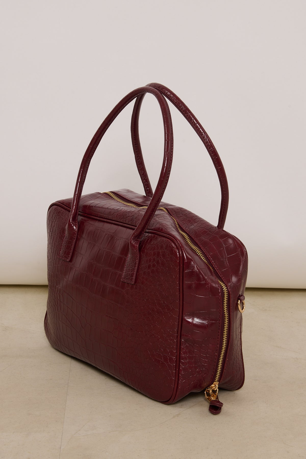 Borsa ‘MAXI’ Pitonata in Ecopelle Bordeaux