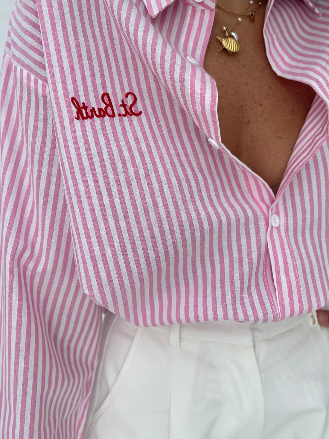 Camicia ‘BARTH’ 100% COTONE righe rosa