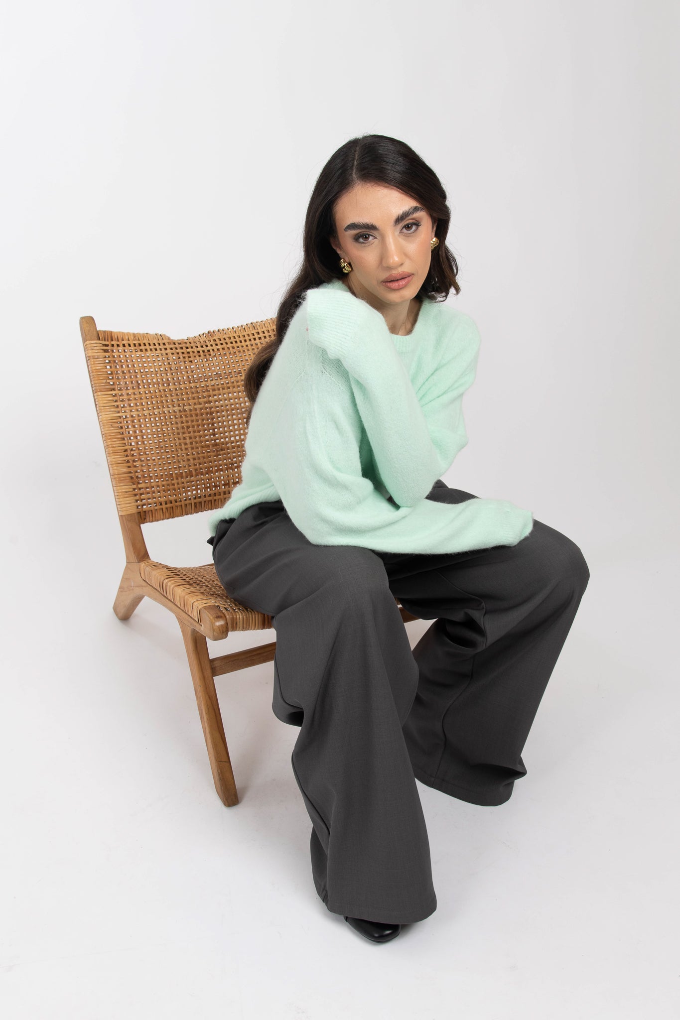 Maglione Basic ‘27% ALPACA’ BY LUMINA Menta