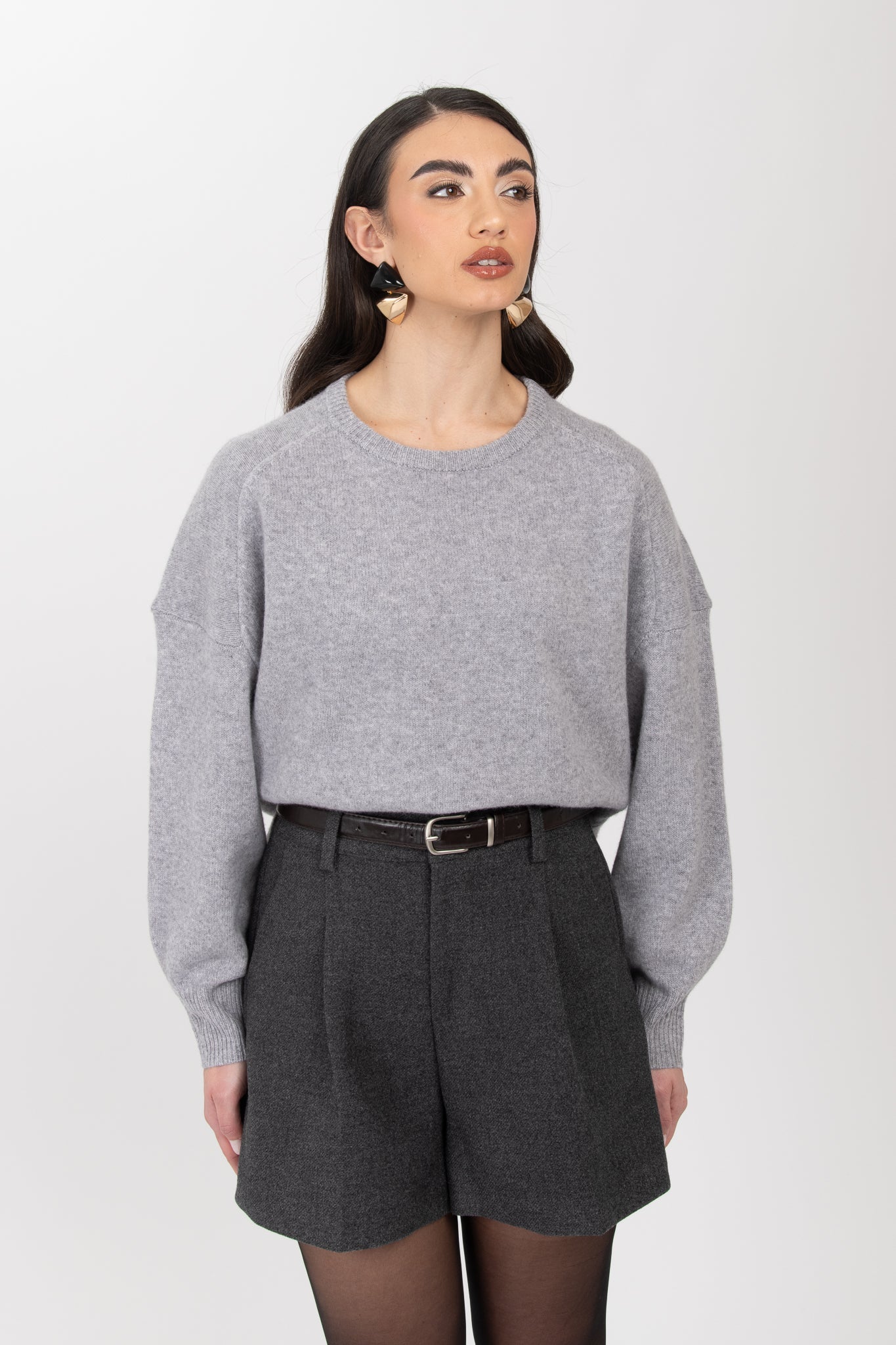 Maglione ‘100%LANA’ Grigio