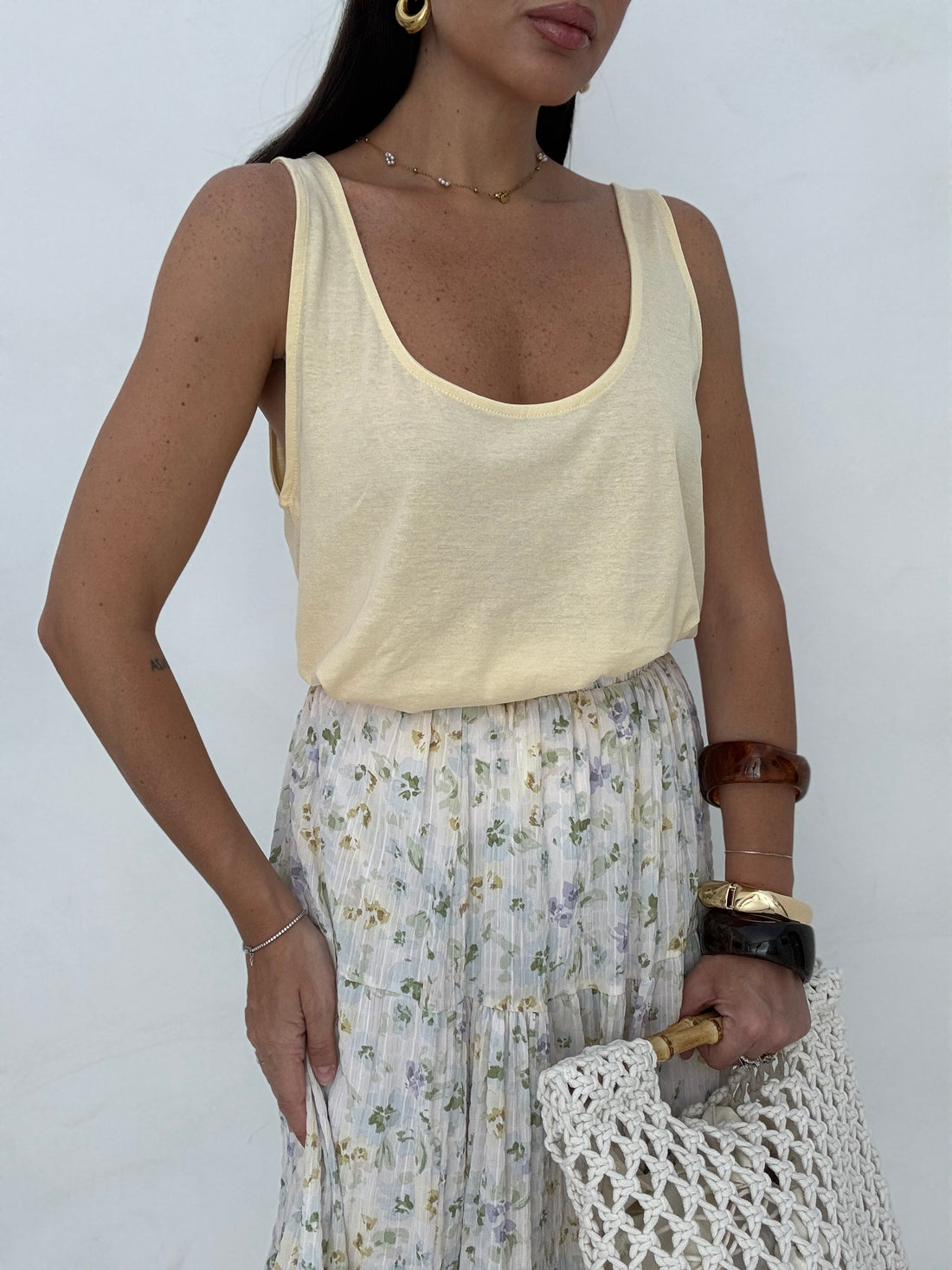 Canotta ‘OVER 70%COTONE’ Giallo Burro