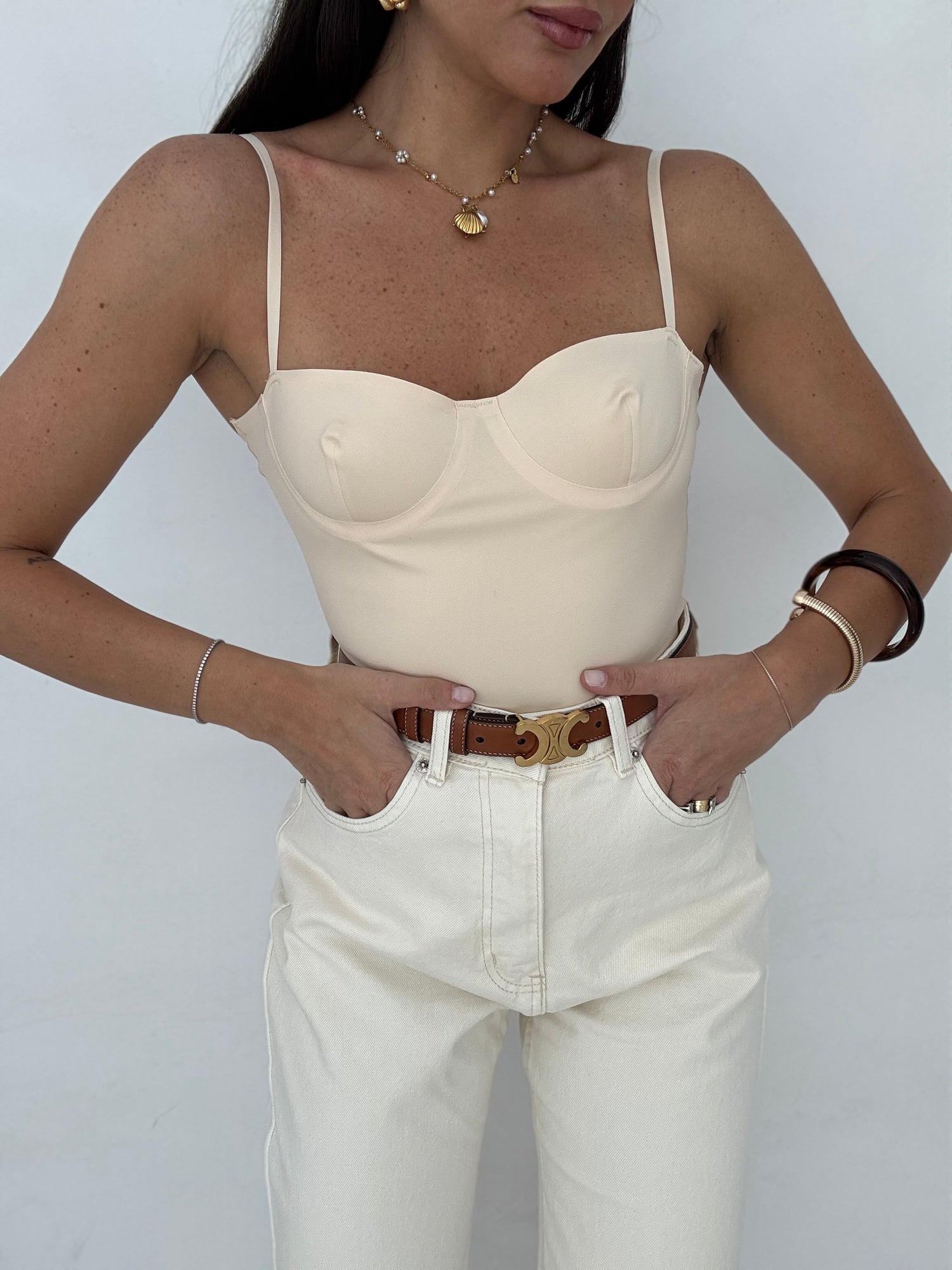 Body ‘SATIN’ contenitivo Nude